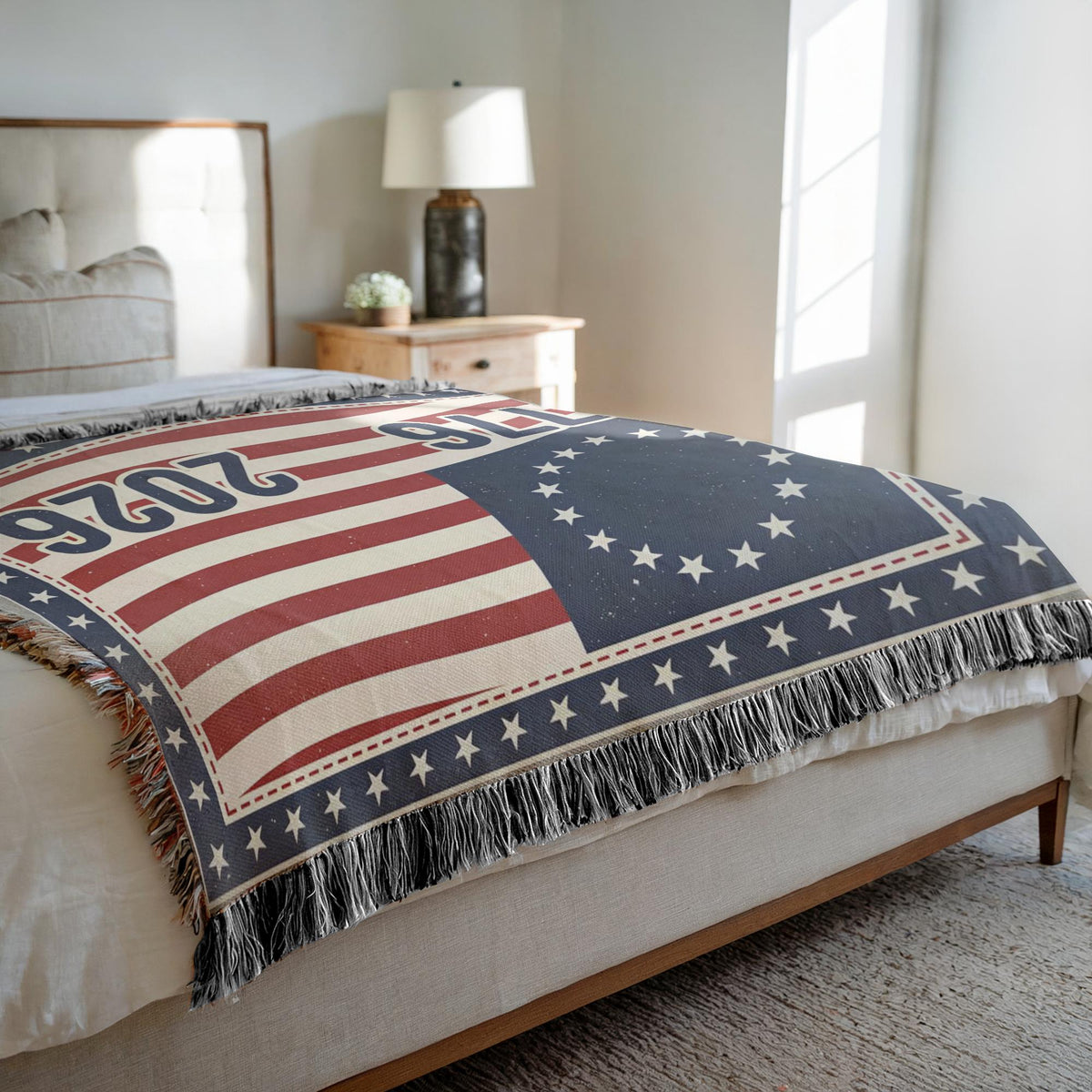 A Woven American Flag Blanket That Honors 250 Years of Freedom (1776–2026)