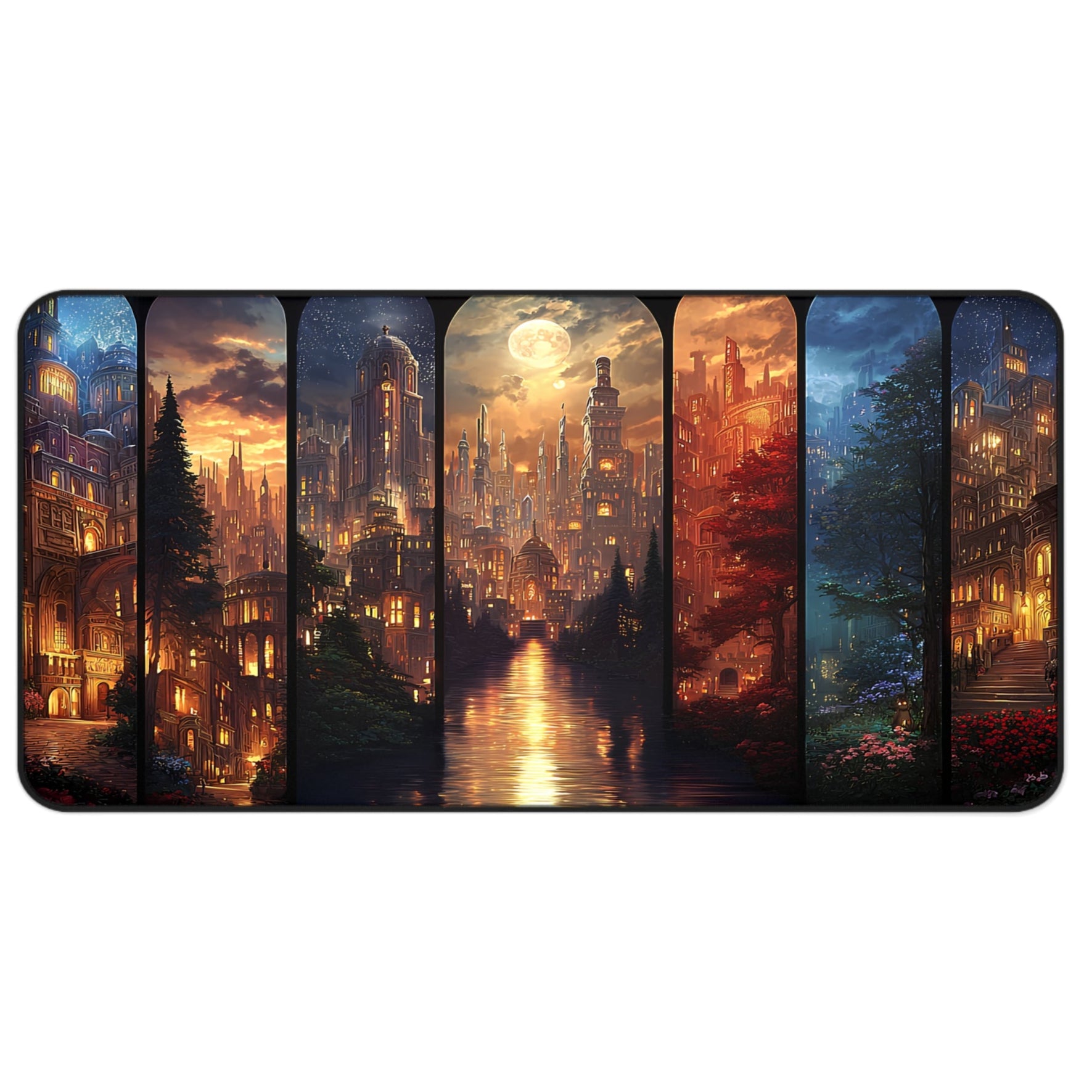 Crescent City aesthetic mouse pad for students, fantasy inspired oversized desk mat for gamers