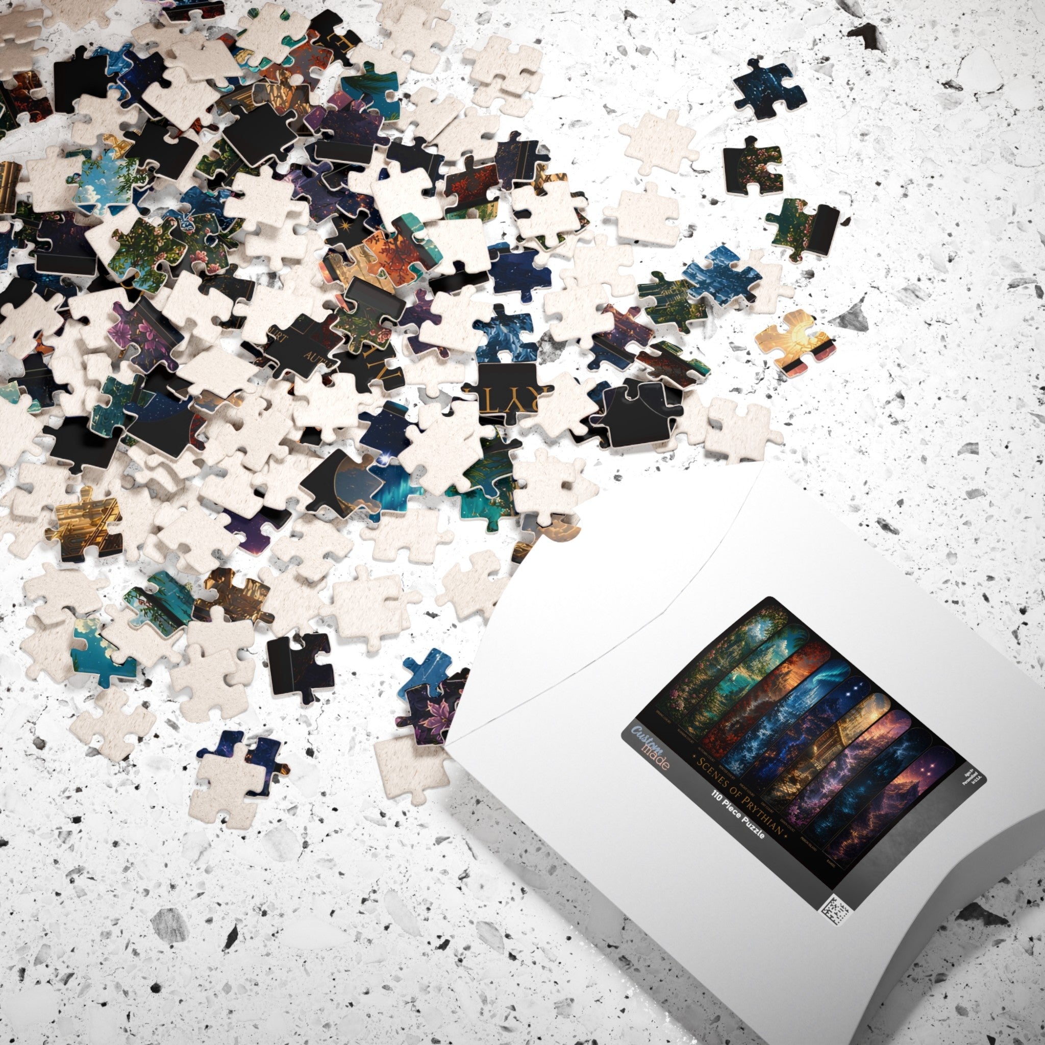 Scenes of Prythian Jigsaw Puzzle - All 7 Courts Fantasy Art, Gift Box Included