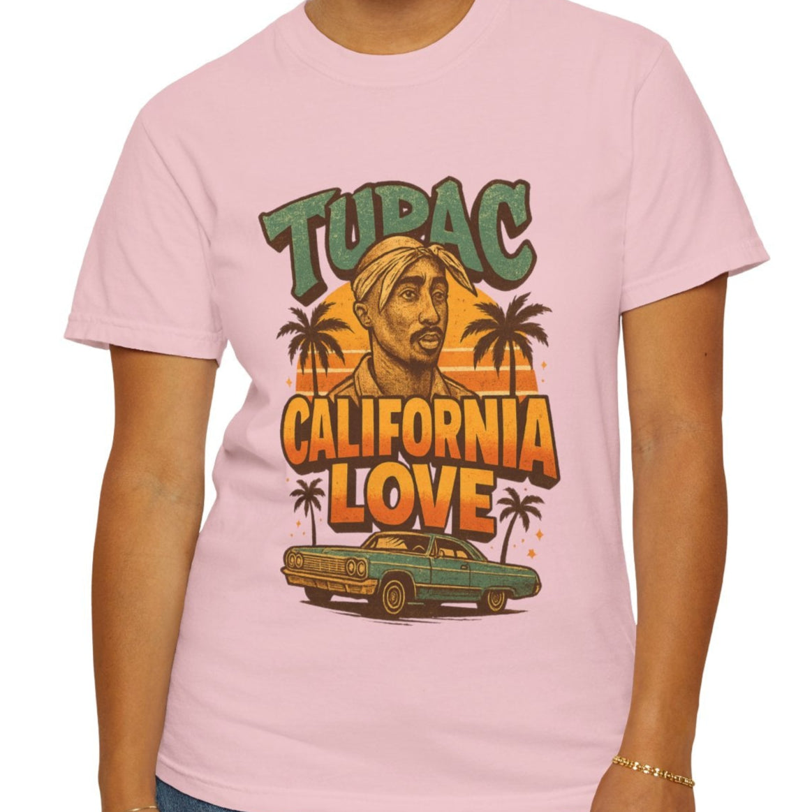 oversized black California Love 90s music t-shirt, vintage Comfort Colors Tupac inspired streetwear shirt, West Coast rap scene California Love graphic tee,