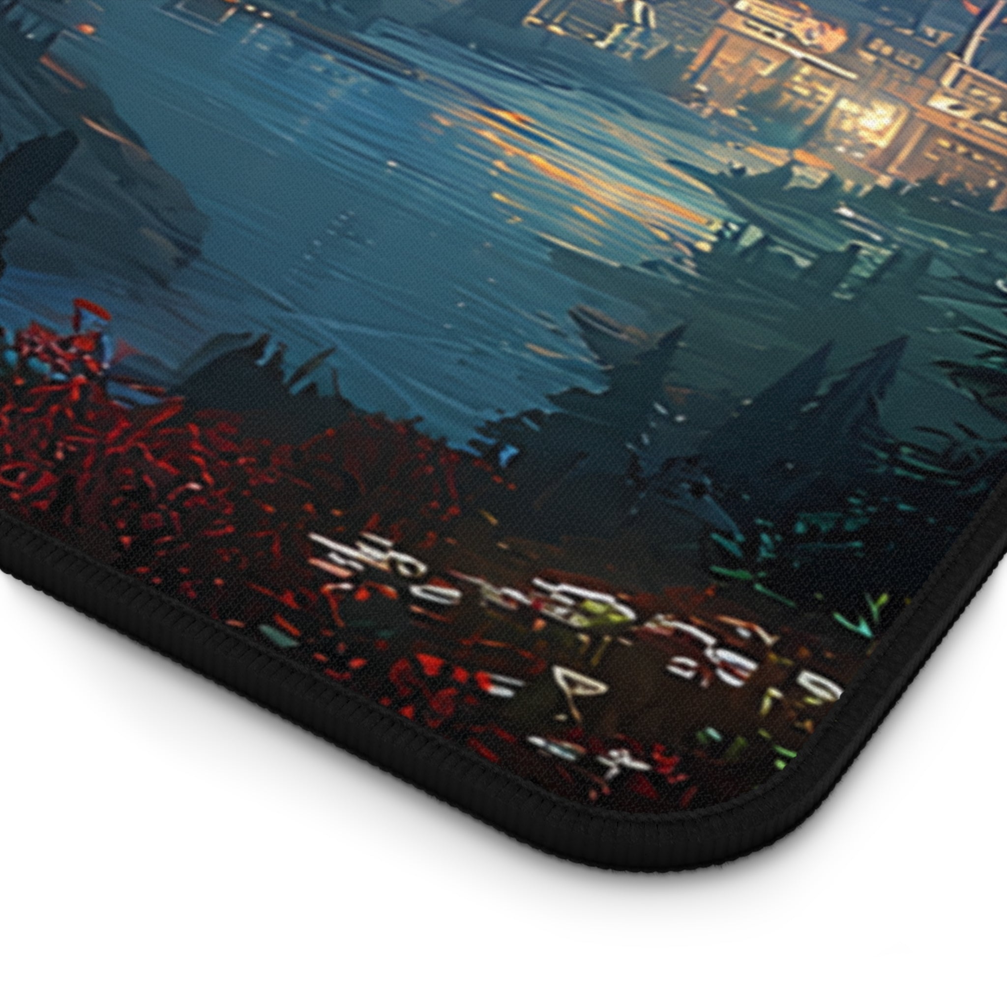 Scenes of Terrasen Desk Mat | Fantasy Castle Landscape Gaming Mouse Pad, Bookish Office Decor Gift