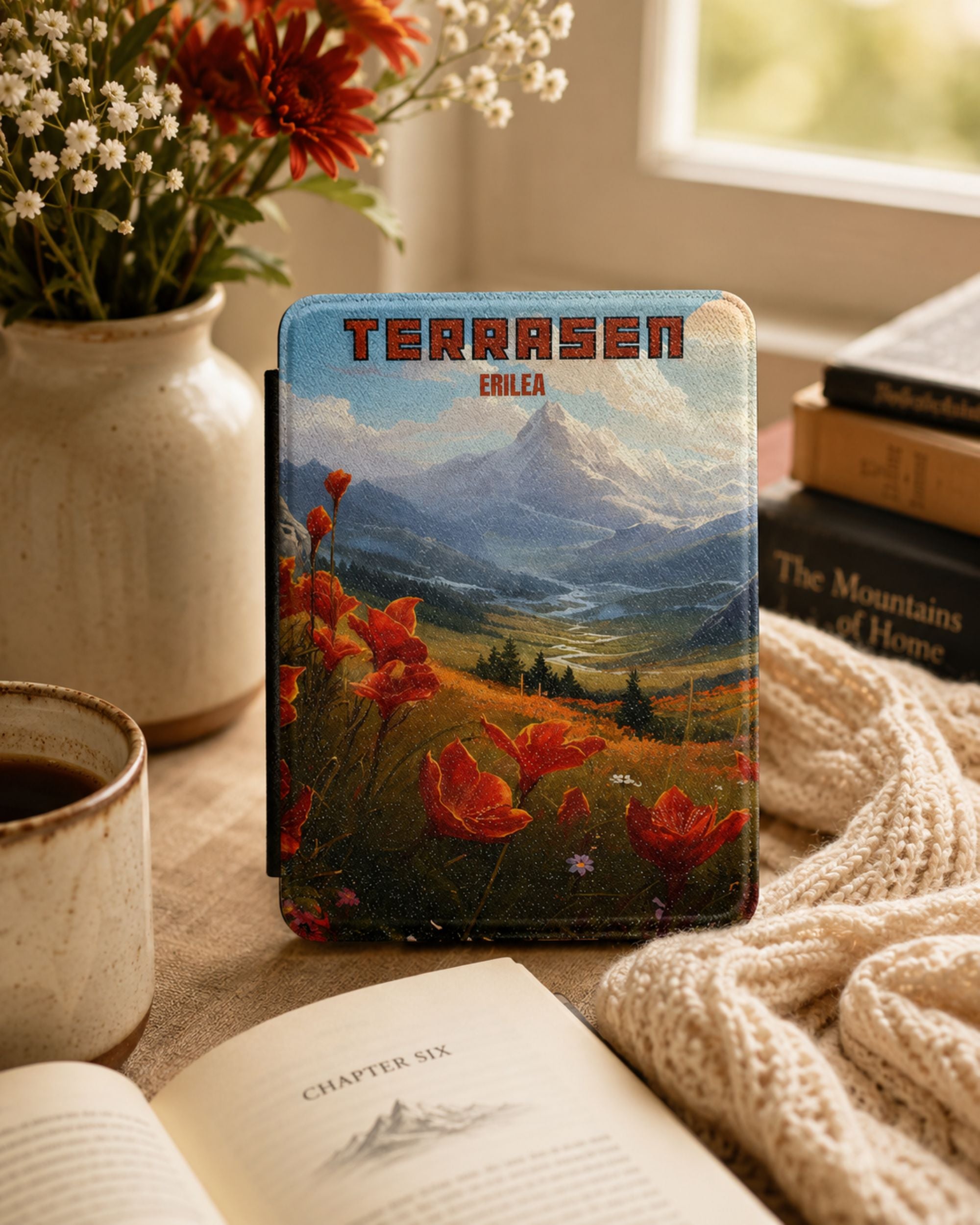 Throne of Glass Terrasen Kindle Paperwhite Colorsoft Case Terrasen Vintage Travel Poster