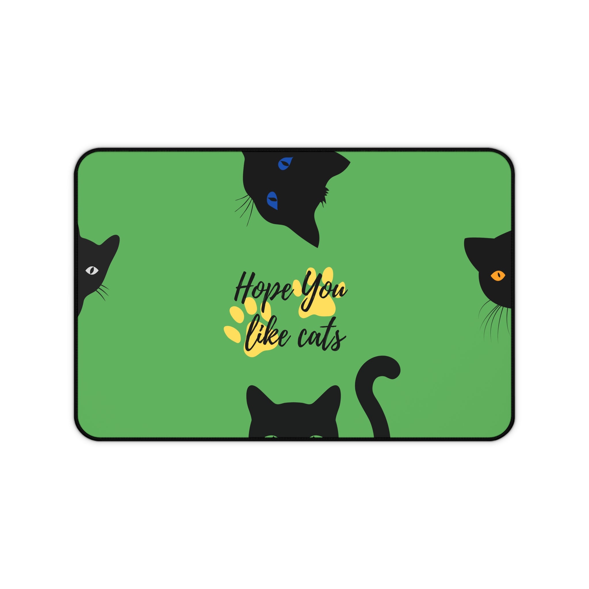 oversized green gaming mouse pad for cat lovers home office