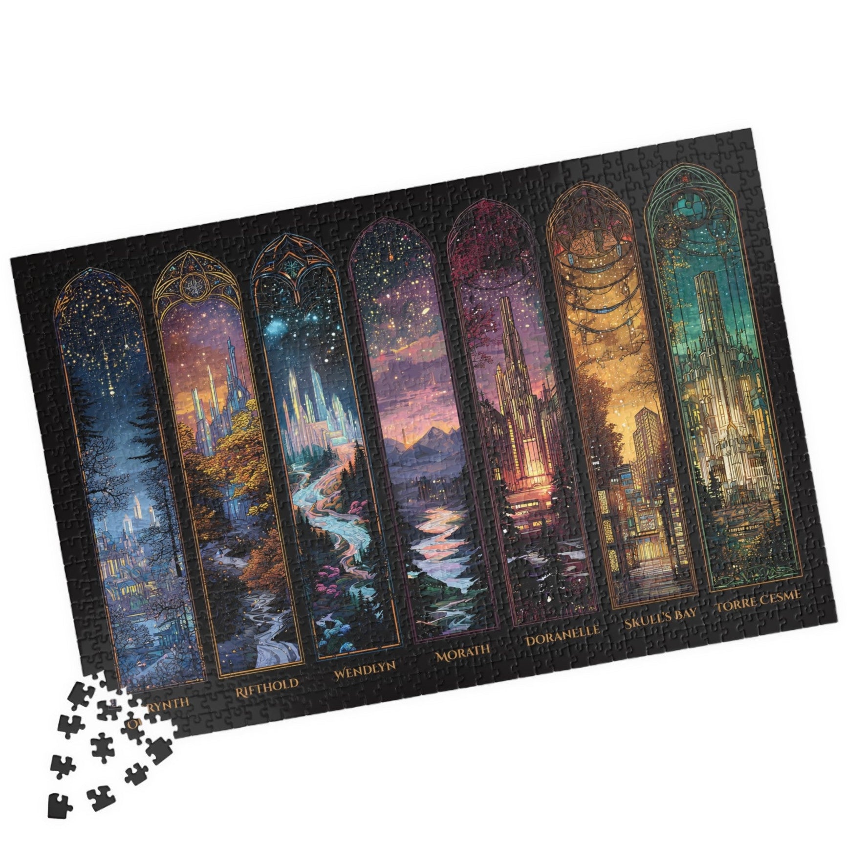 Scenes of Throne of Glass Fantasy Jigsaw Puzzle | Magical Cities Puzzle Gift