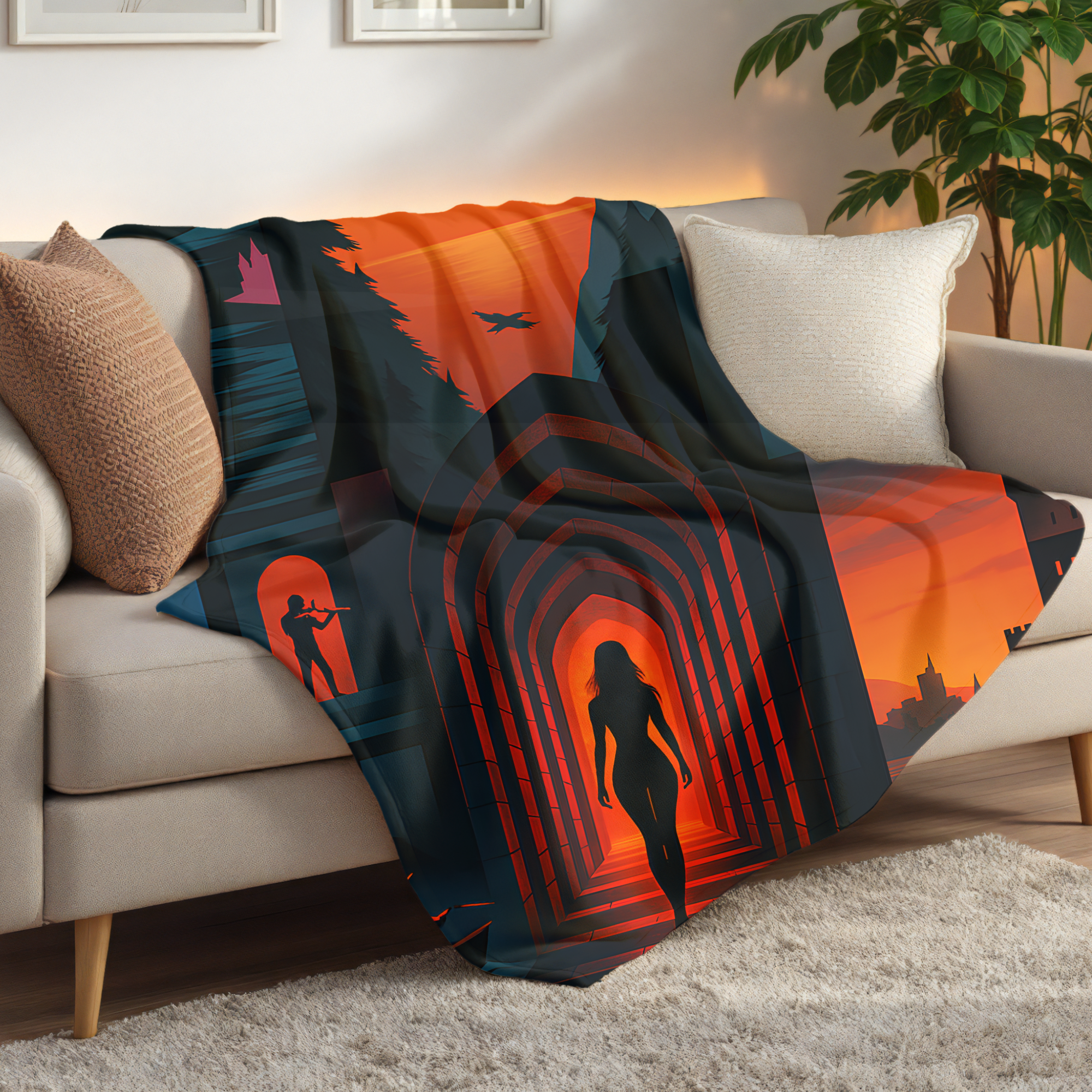 romantasy fleece throw inspired by Aelin Galathynius journey,
cozy reading blanket inspired by Kingdom of Ash themes,
fantasy decor throw inspired by Throne of Glass heroine,