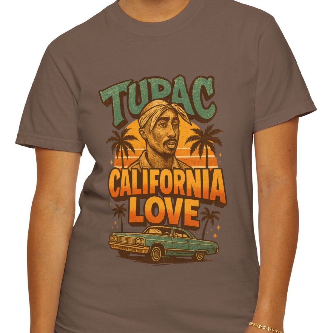 90s rap culture California Love streetwear t-shirt