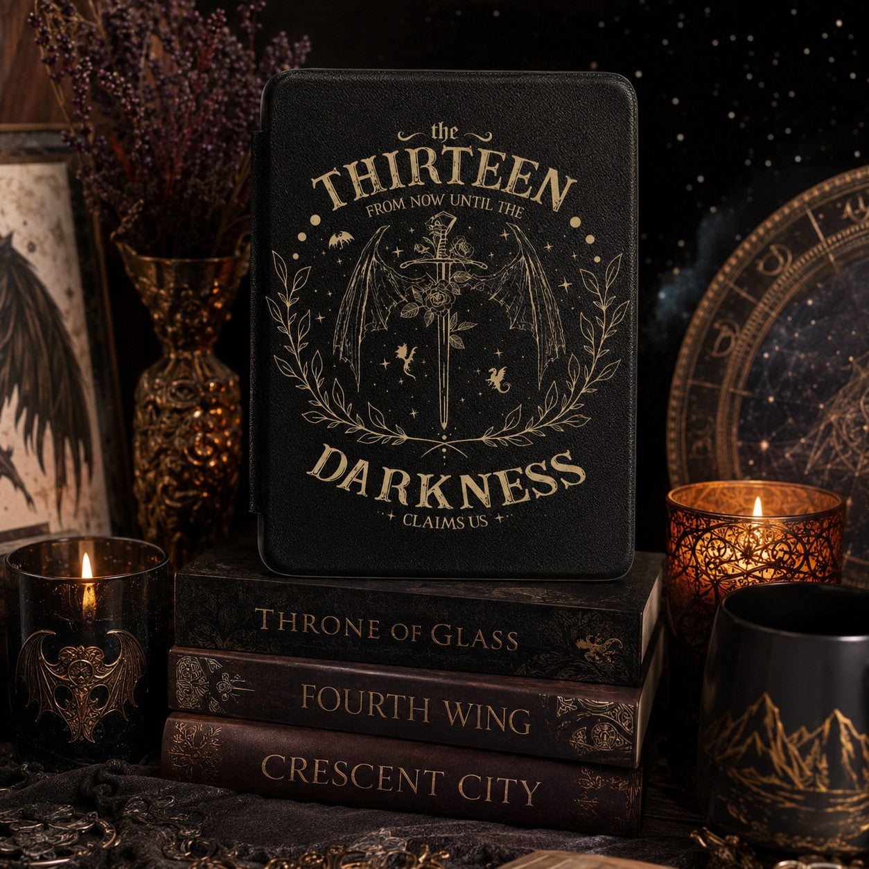 The Thirteen Kindle Case – Throne of Glass Terrasen Dark Fantasy Sword Cover