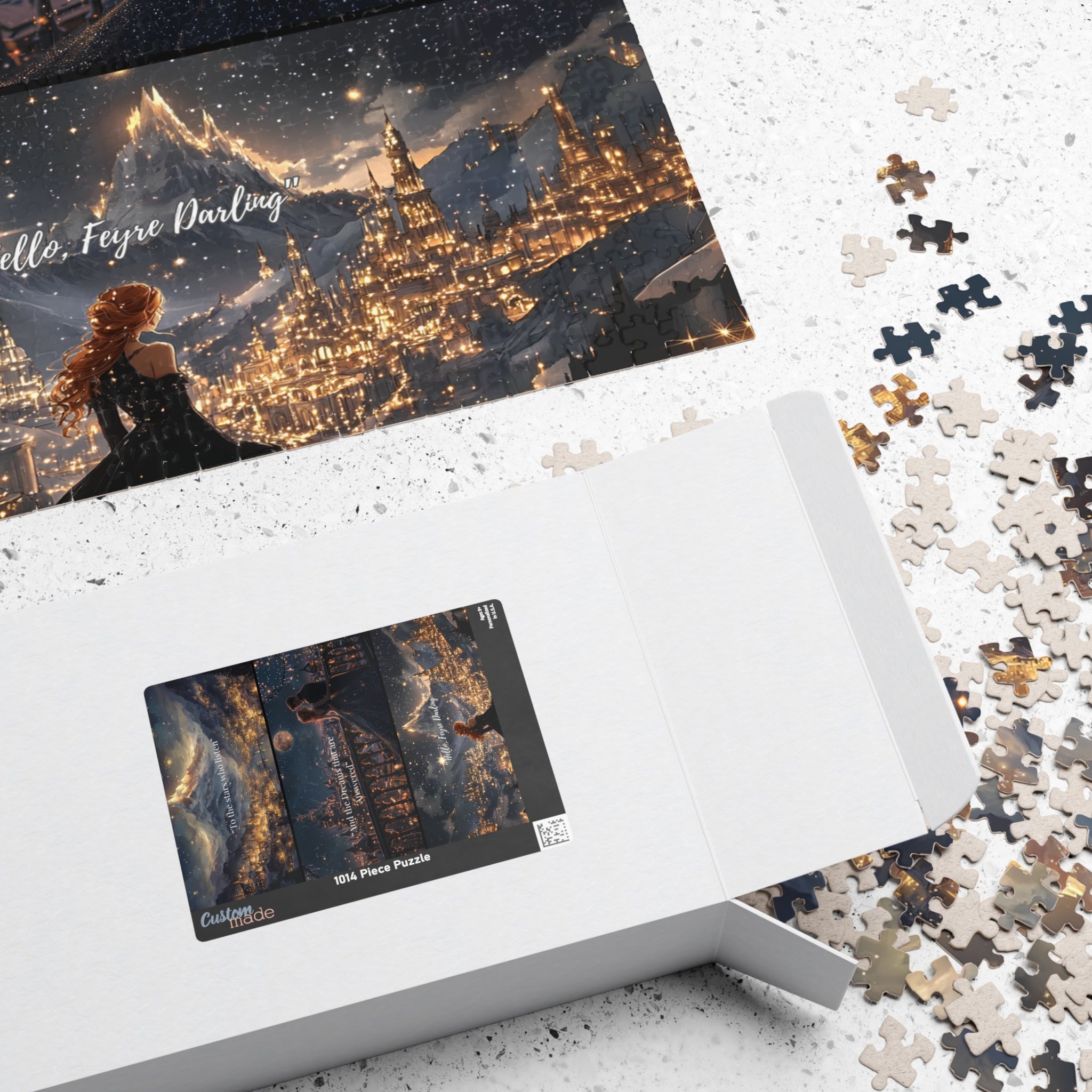 ACOTAR Velaris Puzzle To the Stars, Dreams Answered, Hello Feyre Darling Fantasy Book Lover Gift