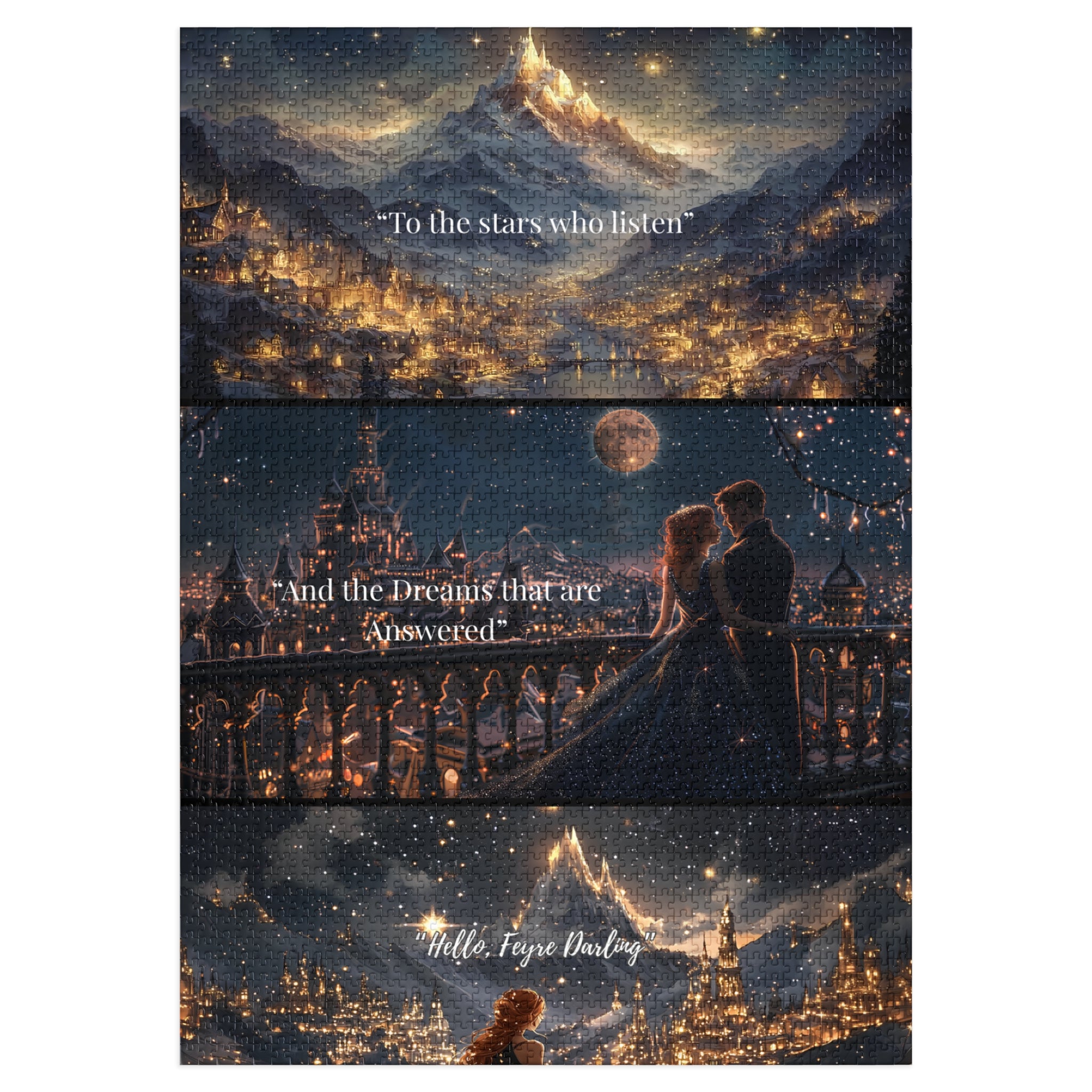ACOTAR Velaris Puzzle To the Stars, Dreams Answered, Hello Feyre Darling Fantasy Book Lover Gift