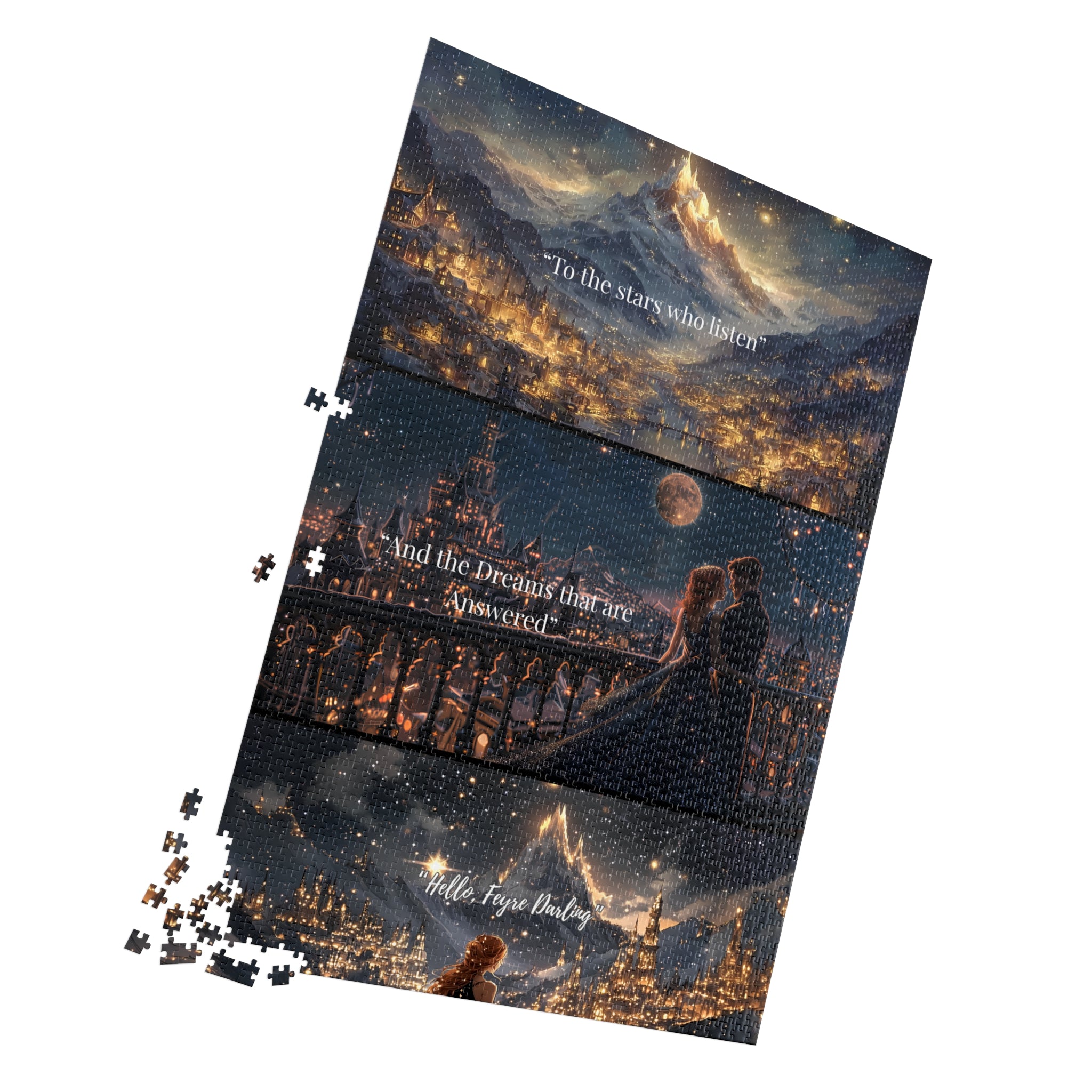 ACOTAR Velaris Puzzle To the Stars, Dreams Answered, Hello Feyre Darling Fantasy Book Lover Gift