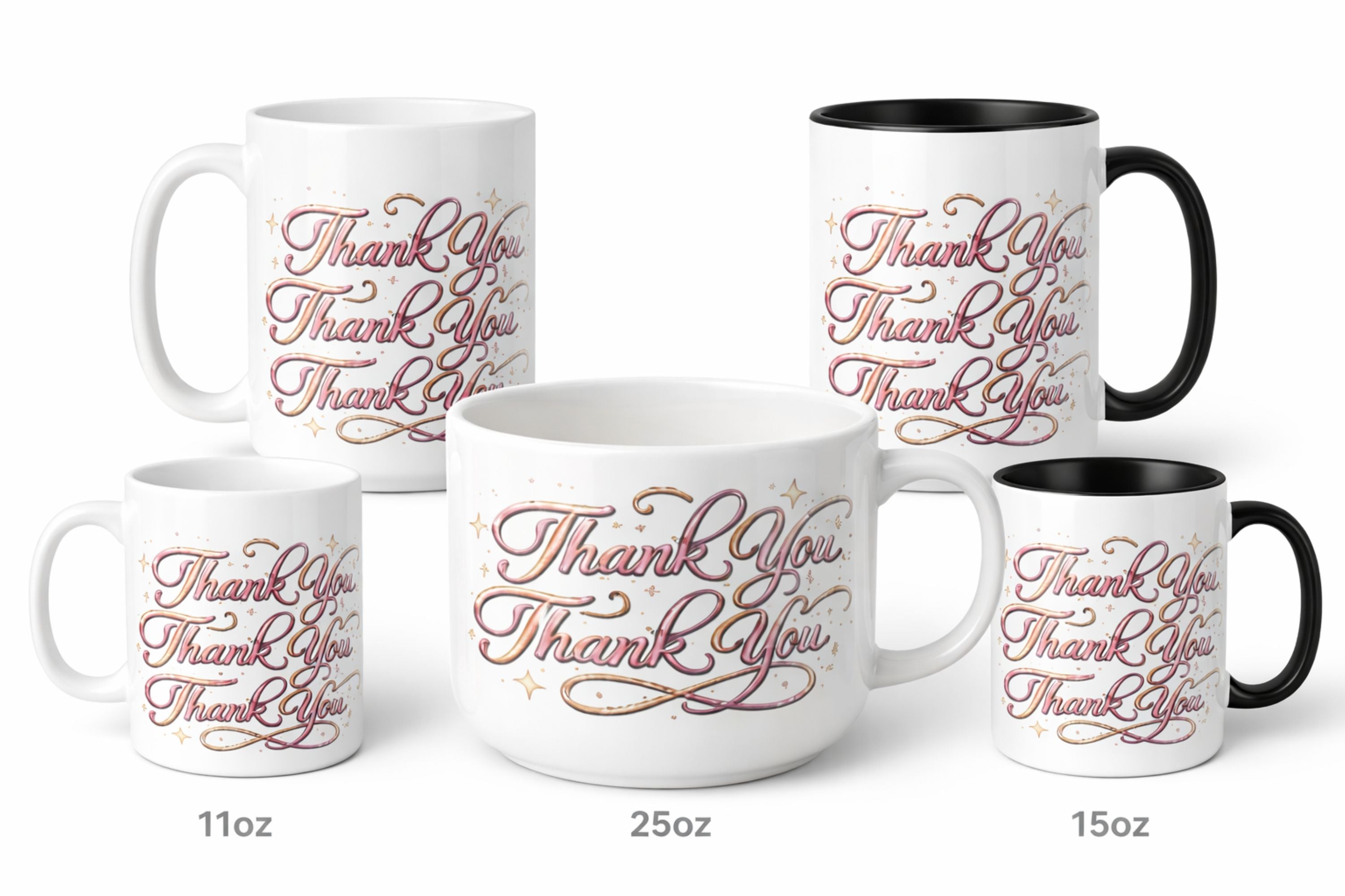 Thank You Ceramic Mug Gift, Appreciation Coffee Cup 11oz 15oz or 25oz Soup Bowl