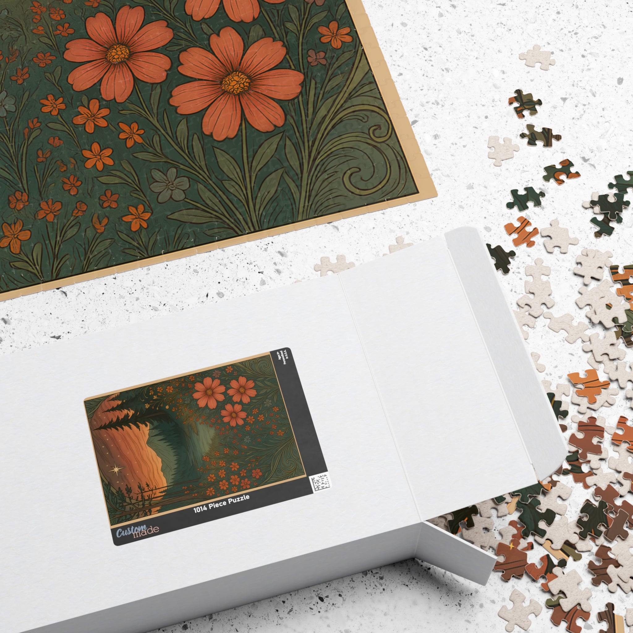 Colorful Wildflower Mountain Sunset Puzzle | Scenic Nature Landscape Jigsaw for Adults Giftx