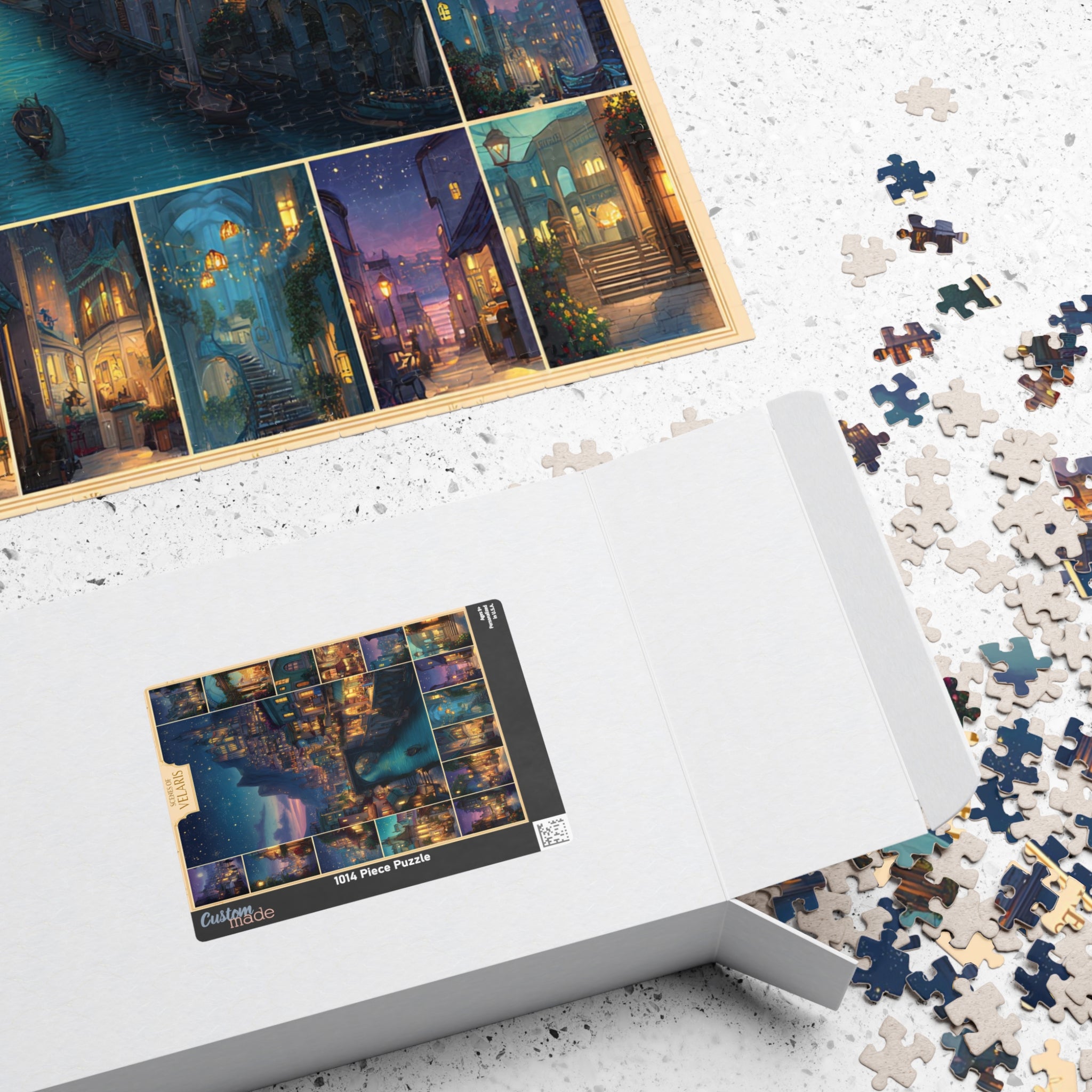 enchanting puzzle for rainy day self care, cozy puzzle night idea for couples or friends, whimsical fantasy art puzzle made in usa, collectible jigsaw puzzle for home display, affordable handmade puzzle gift for her