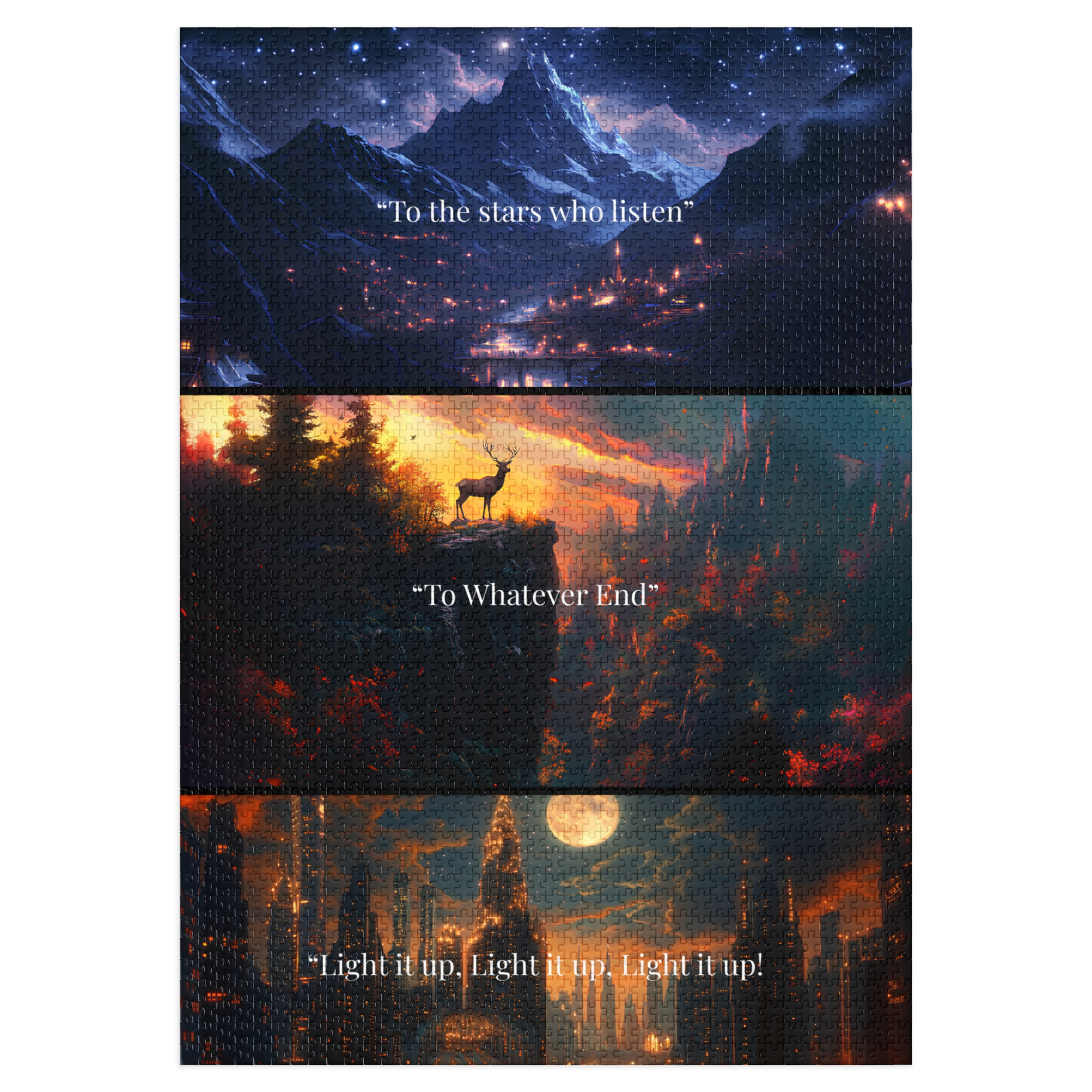 Maasverse ACOTAR TOG Crescent City Puzzle Fantasy Book Quotes Jigsaw, Gift for Sarah J. Maas Fans