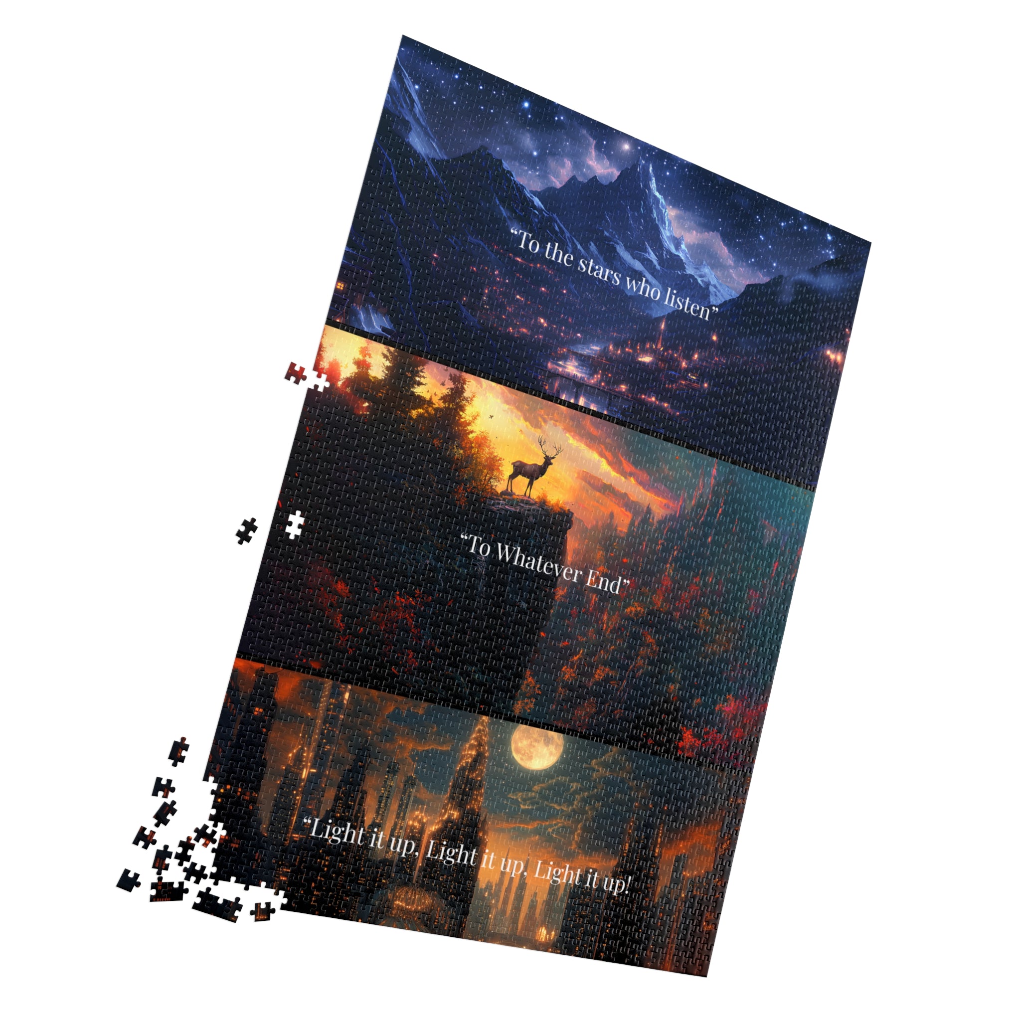 Maasverse ACOTAR TOG Crescent City Puzzle Fantasy Book Quotes Jigsaw, Gift for Sarah J. Maas Fans