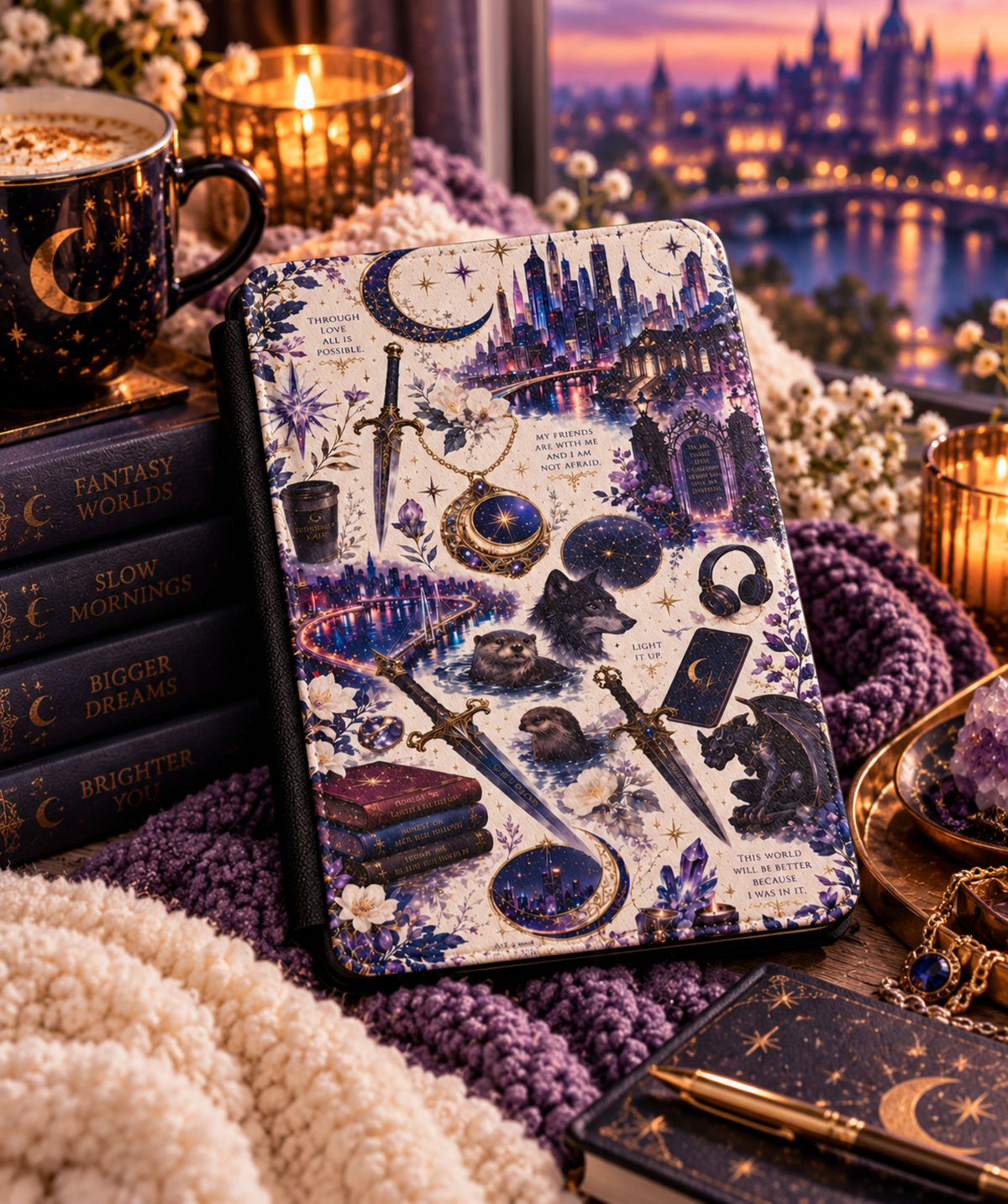 Crescent City Fantasy Kindle Case | Celestial City Kindle Paperwhite Cover