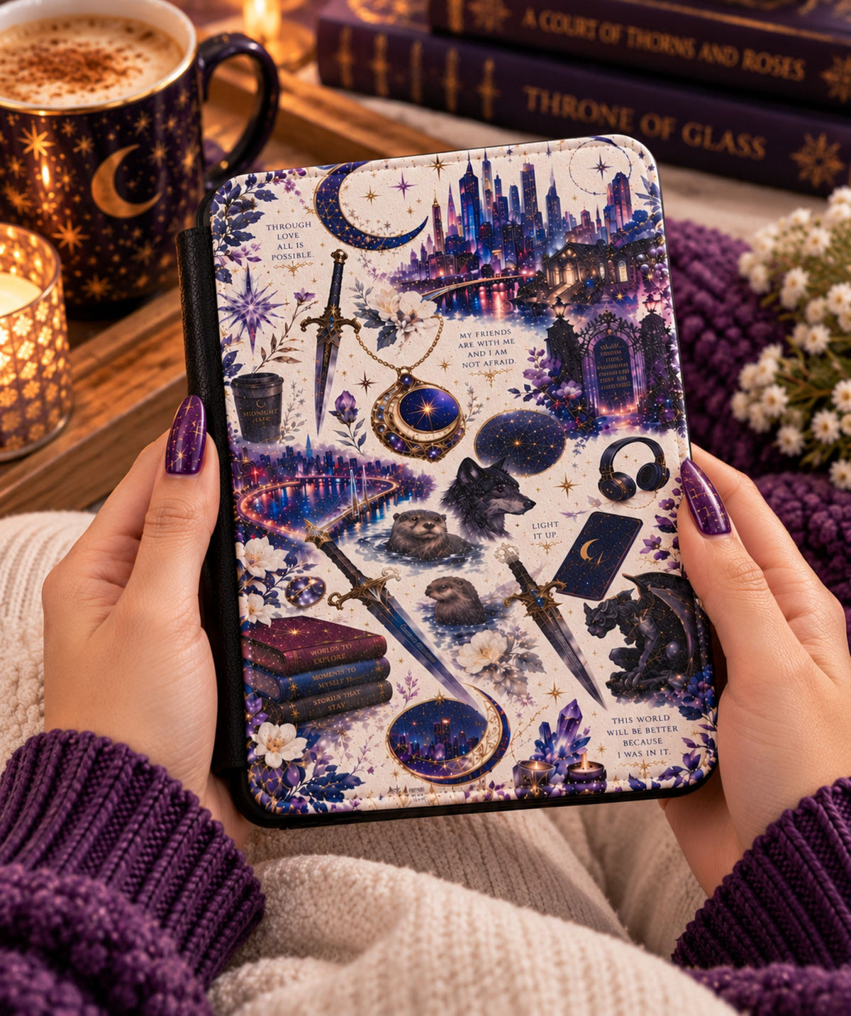 Crescent City Fantasy Kindle Case | Celestial City Kindle Paperwhite Cover