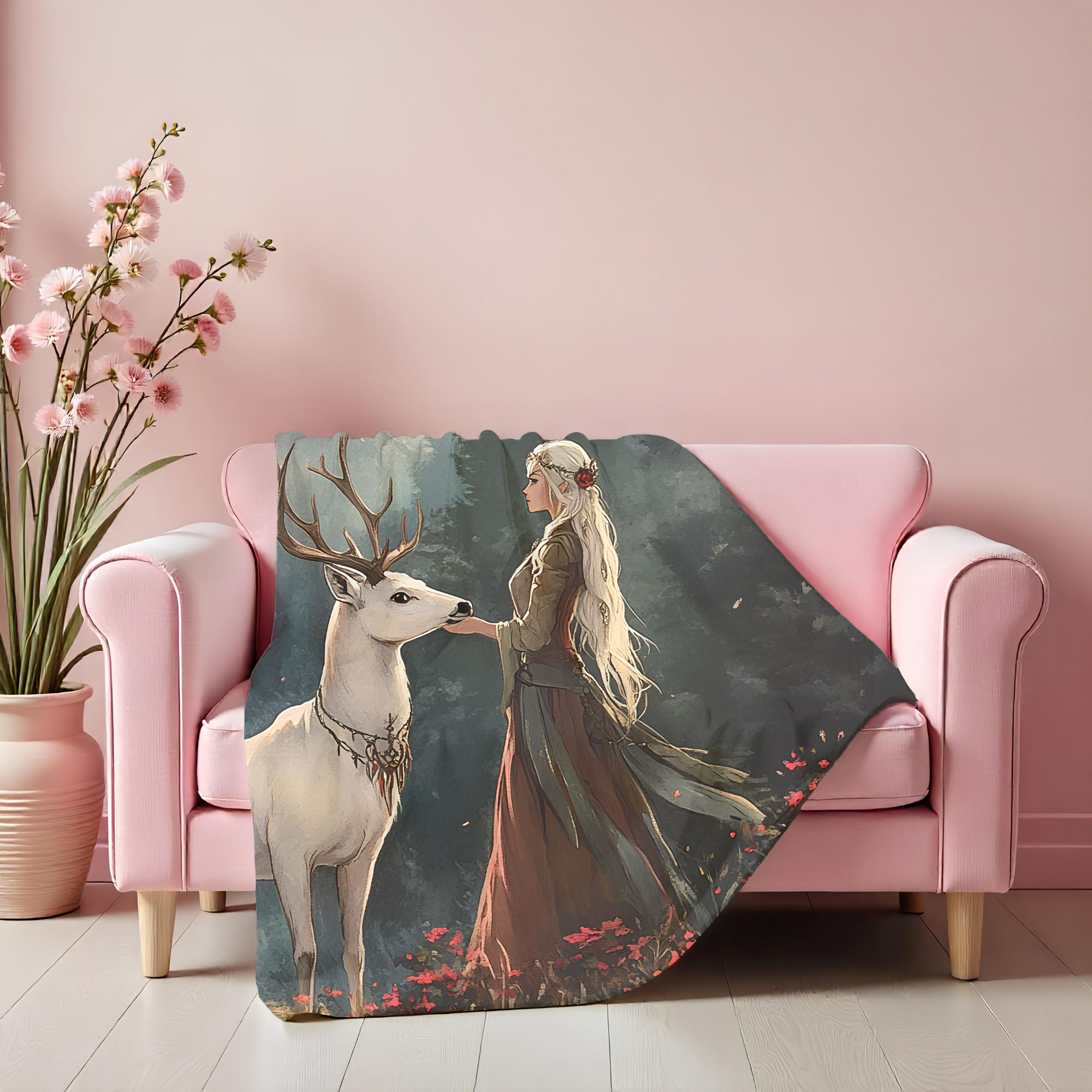 Enchanted Forest Blanket | Cozy Fairytale Throw for Book Lovers & Reading Nooks