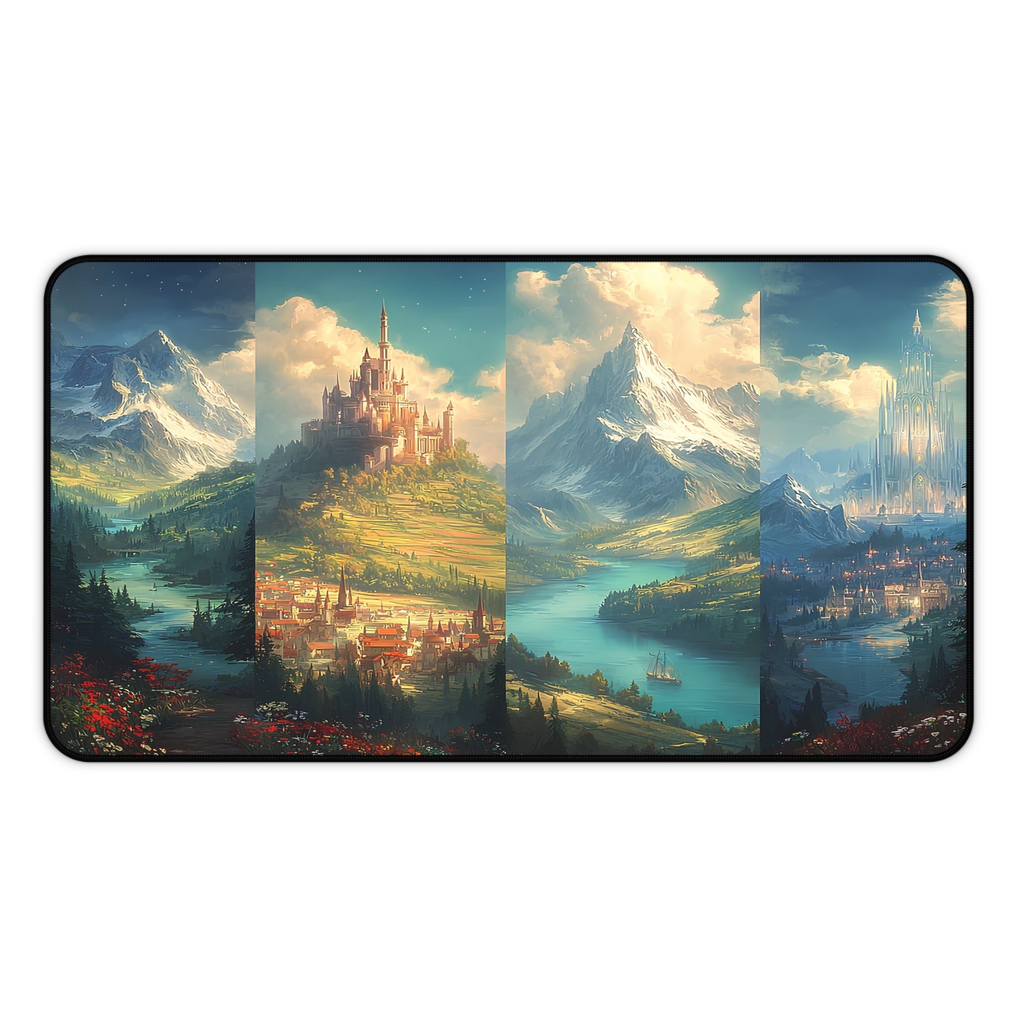 booktok fantasy desk setup mouse pad, fantasy inspired mouse pad for writers and dreamers