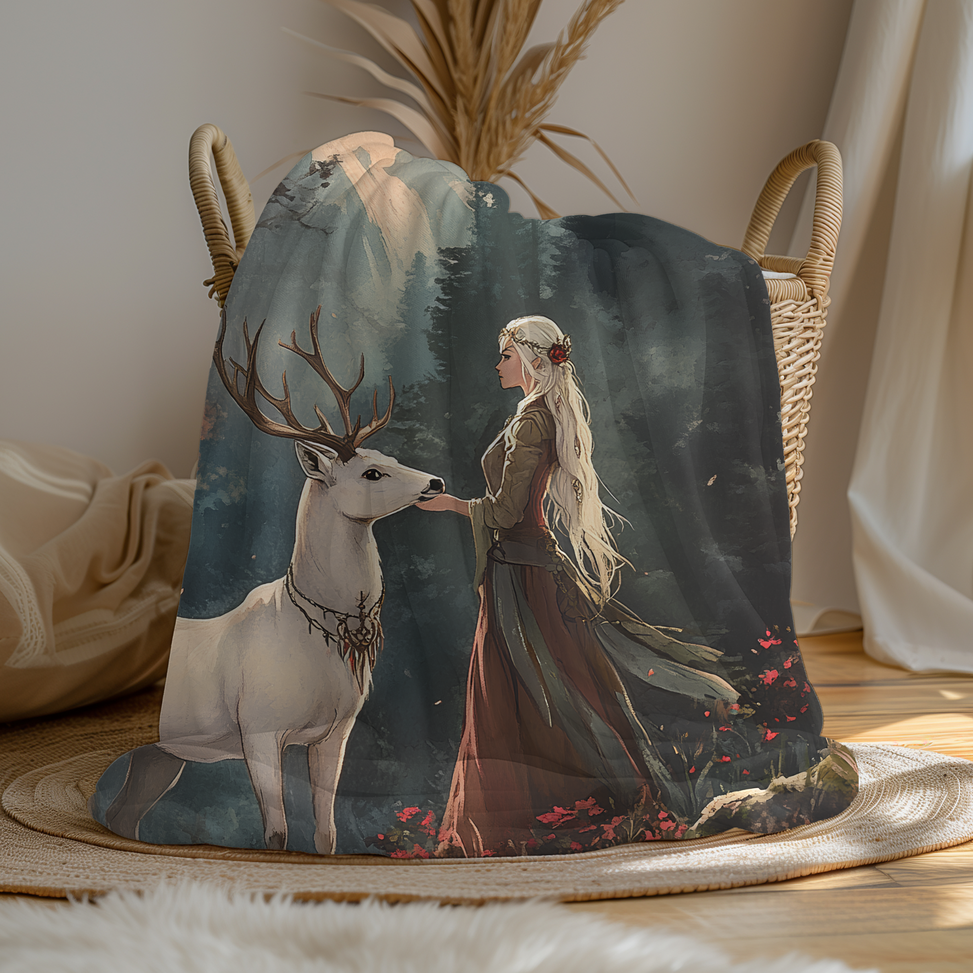 Enchanted Forest Blanket | Cozy Fairytale Throw for Book Lovers & Reading Nooks