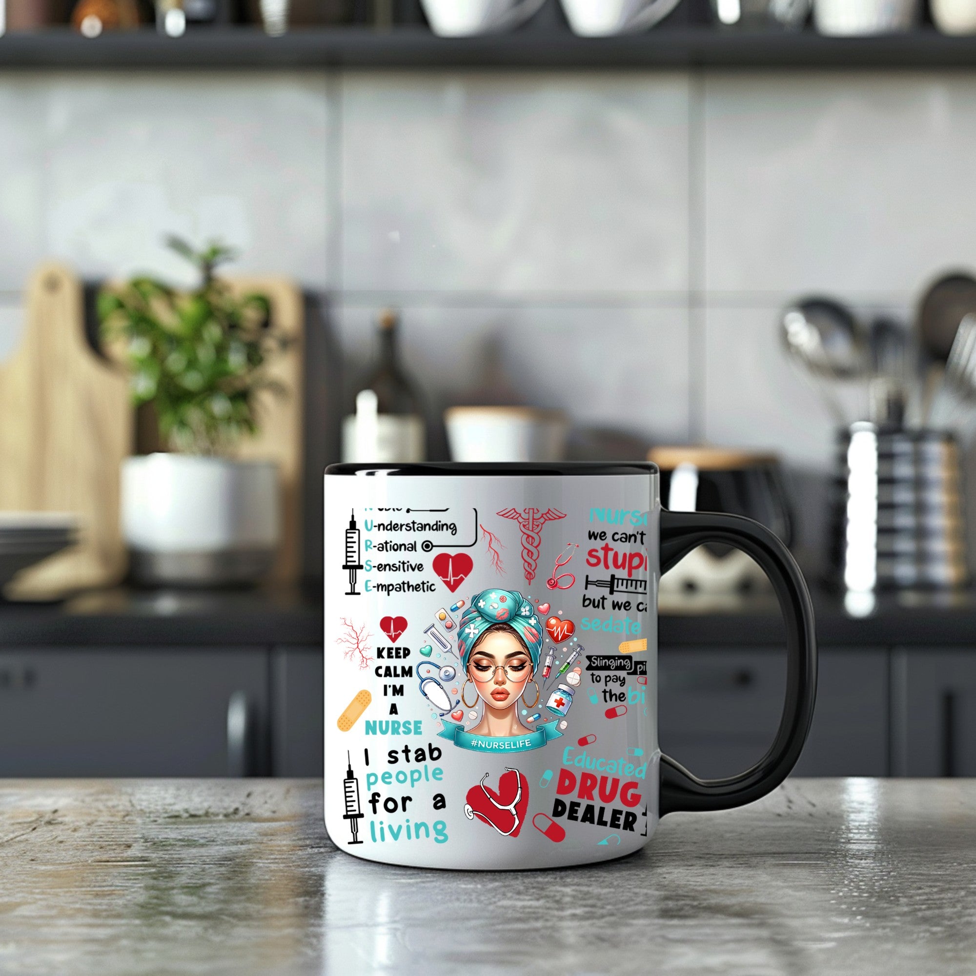 Funny Nurse Life Coffee Mug for RN LPN CNA – Medical Humor Gift for Work, School, or Graduation