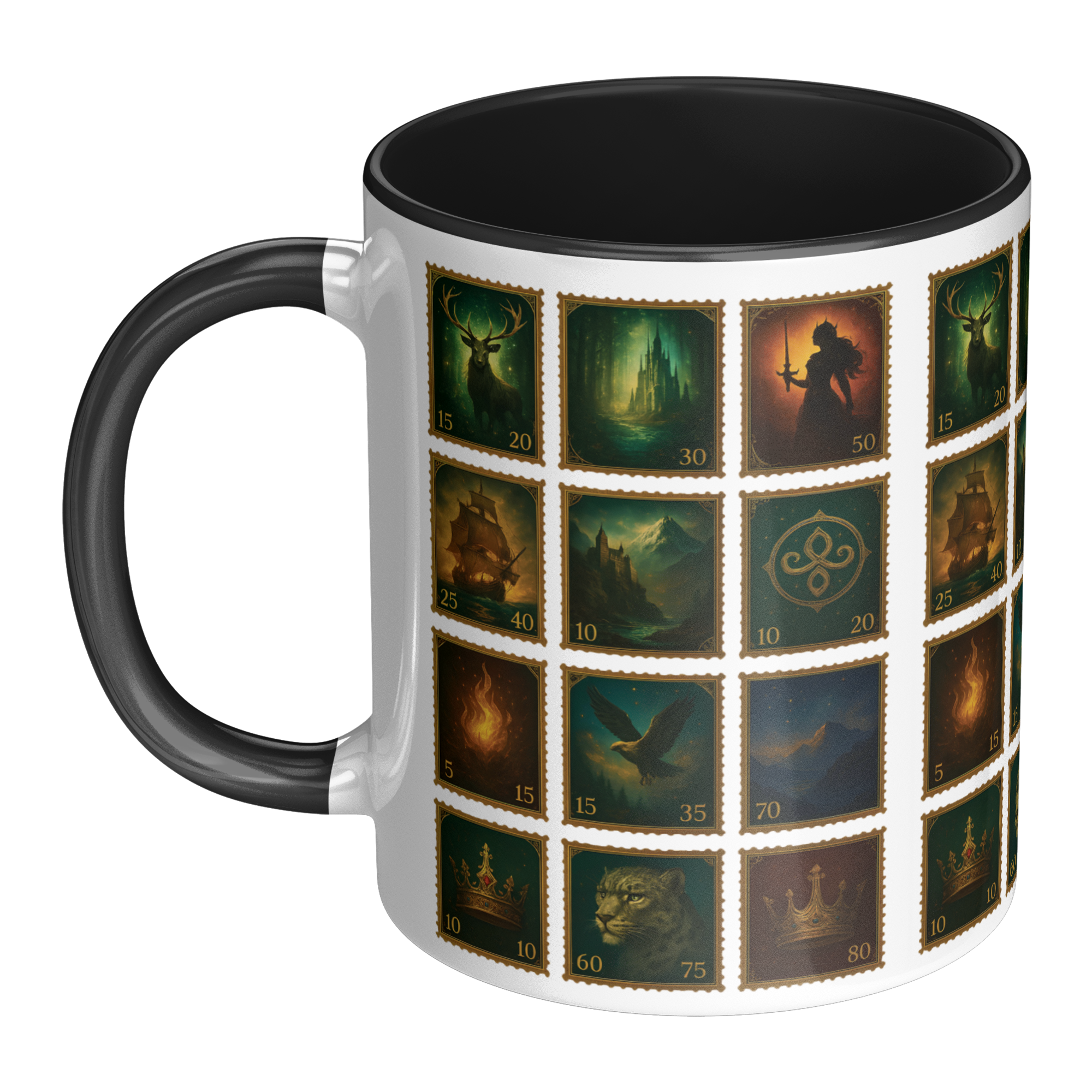 Throne of Glass reader mug with colorful fantasy artwork, ceramic Throne of Glass inspired mug for coffee and tea lovers, Throne of Glass bookish gift mug for fantasy readers