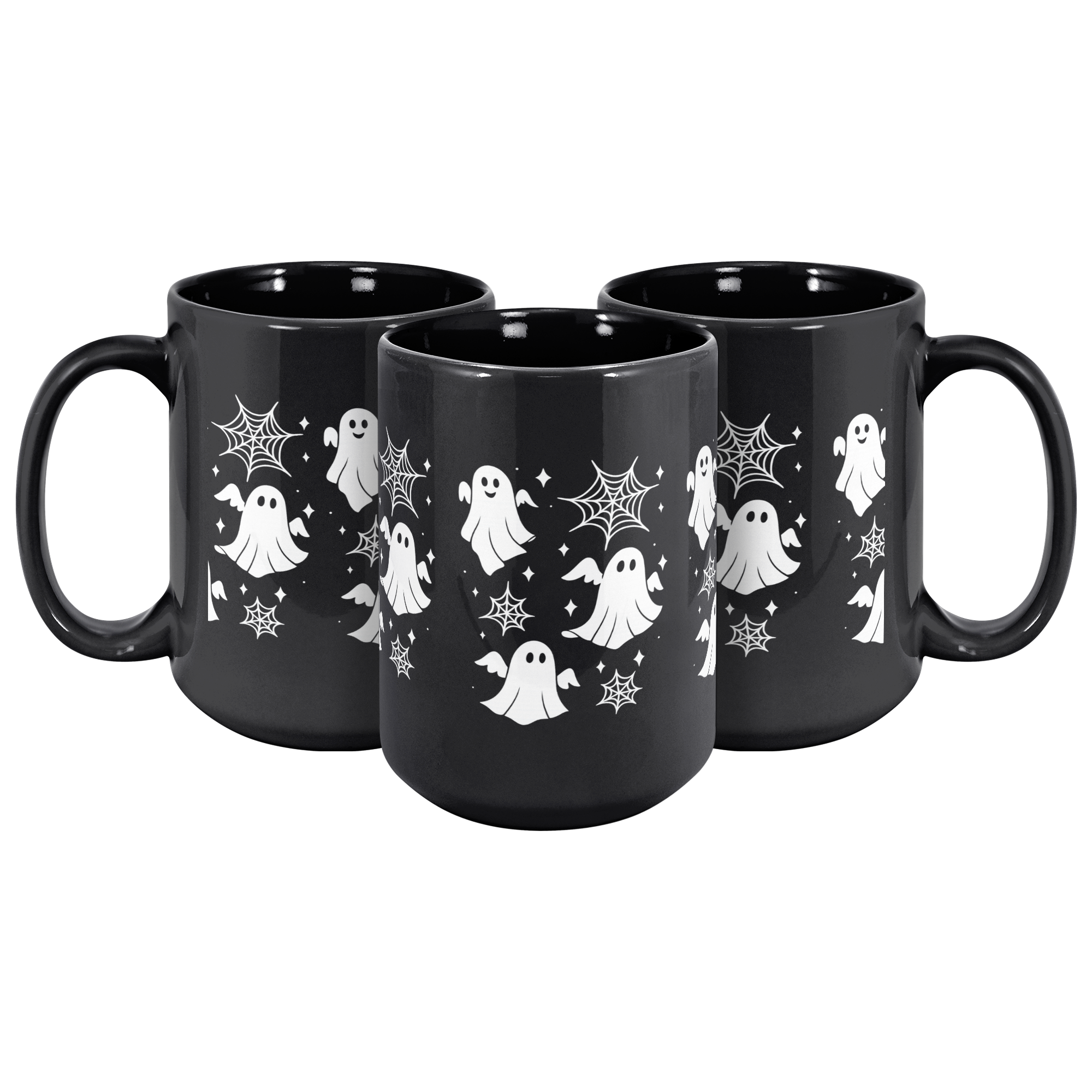Black gothic mug for Halloween kitchen décor and pumpkin spice latte rituals.