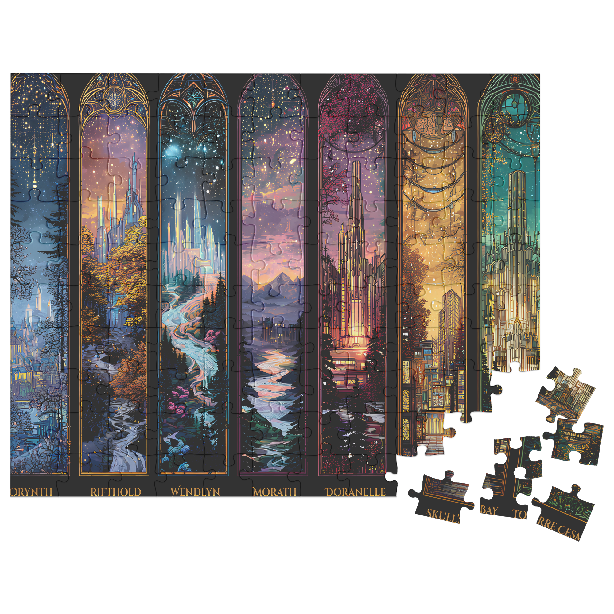 Gift puzzle for moms daughters and fantasy book lovers,
Fantasy puzzle art designed for framing as wall décor,
