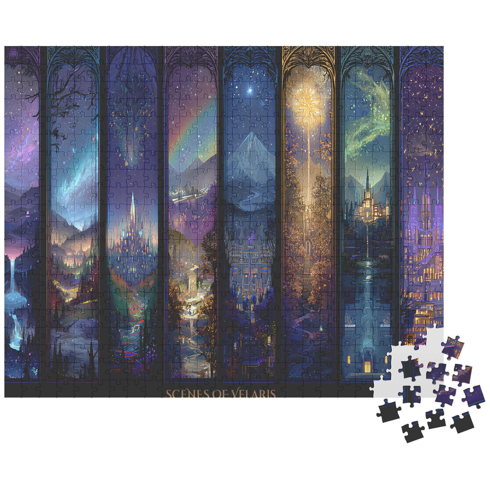 Scenes of Velaris Fantasy Puzzle | Magical City of Starlight Jigsaw | Cozy Book Lover Gift & Home Décor