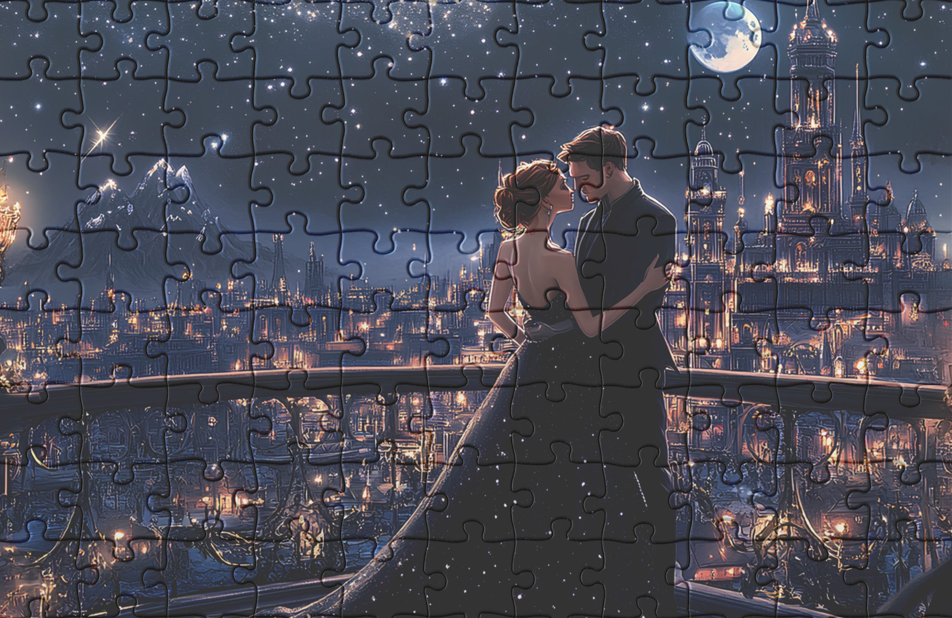 Feyre & Rhysand Velaris Puzzle - ACOTAR Fantasy Gift - 1000 Pcs Jigsaw