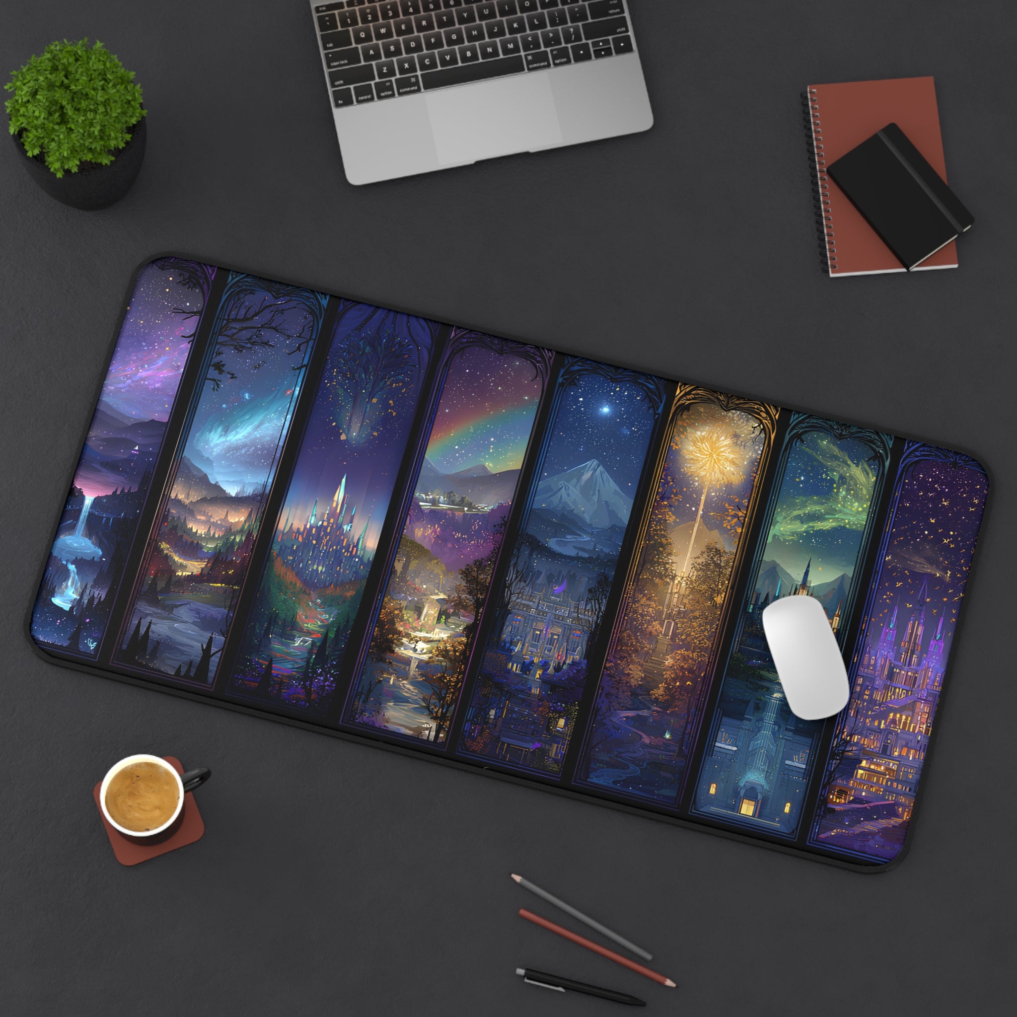 fantasy city of starlight desk pad, ACOTAR desk decor for bookish home office, Night Court themed fantasy reading mat