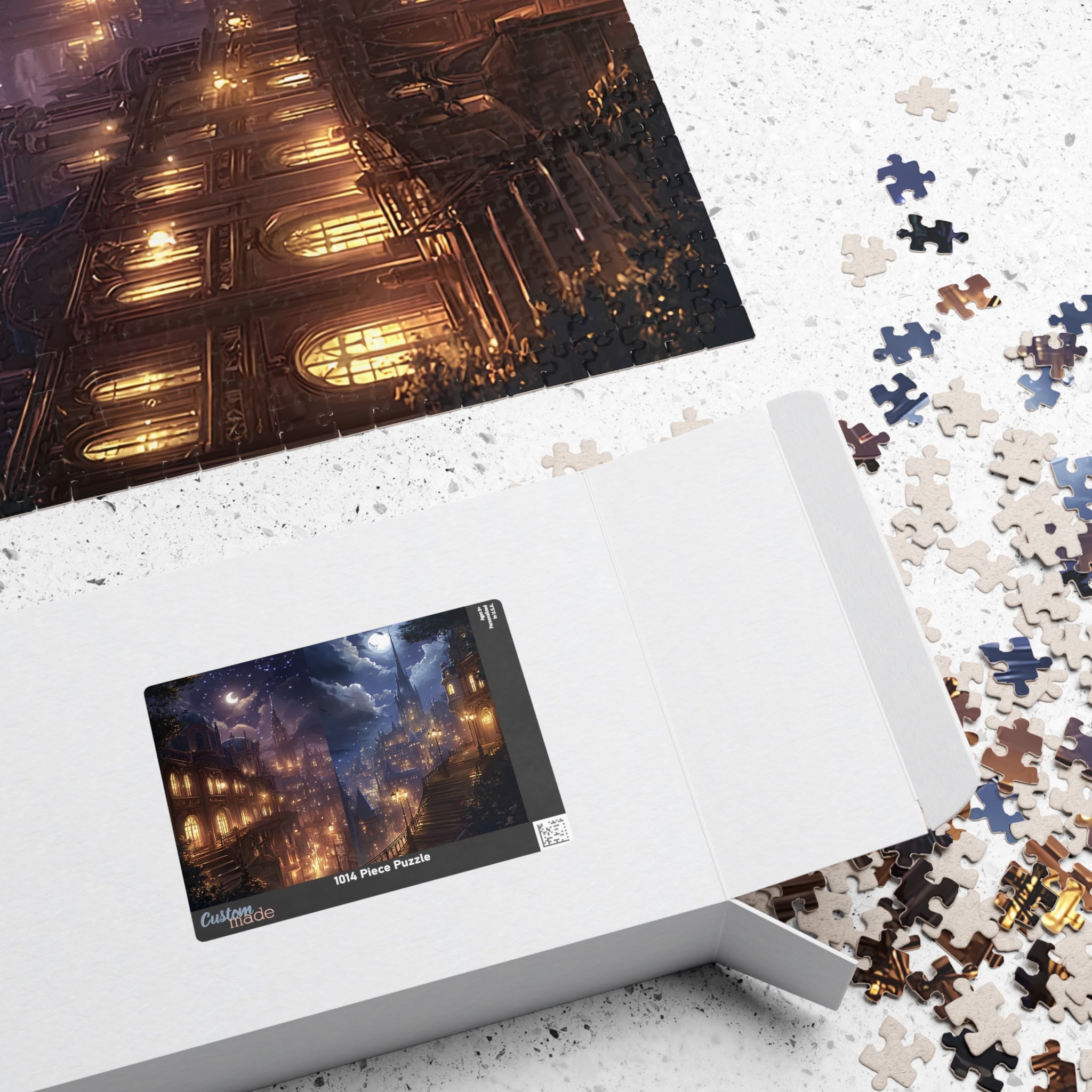 Mystical Night Cityscape Puzzle Starry Fantasy Skyline Jigsaw for Adults & Unique Relaxing Gift