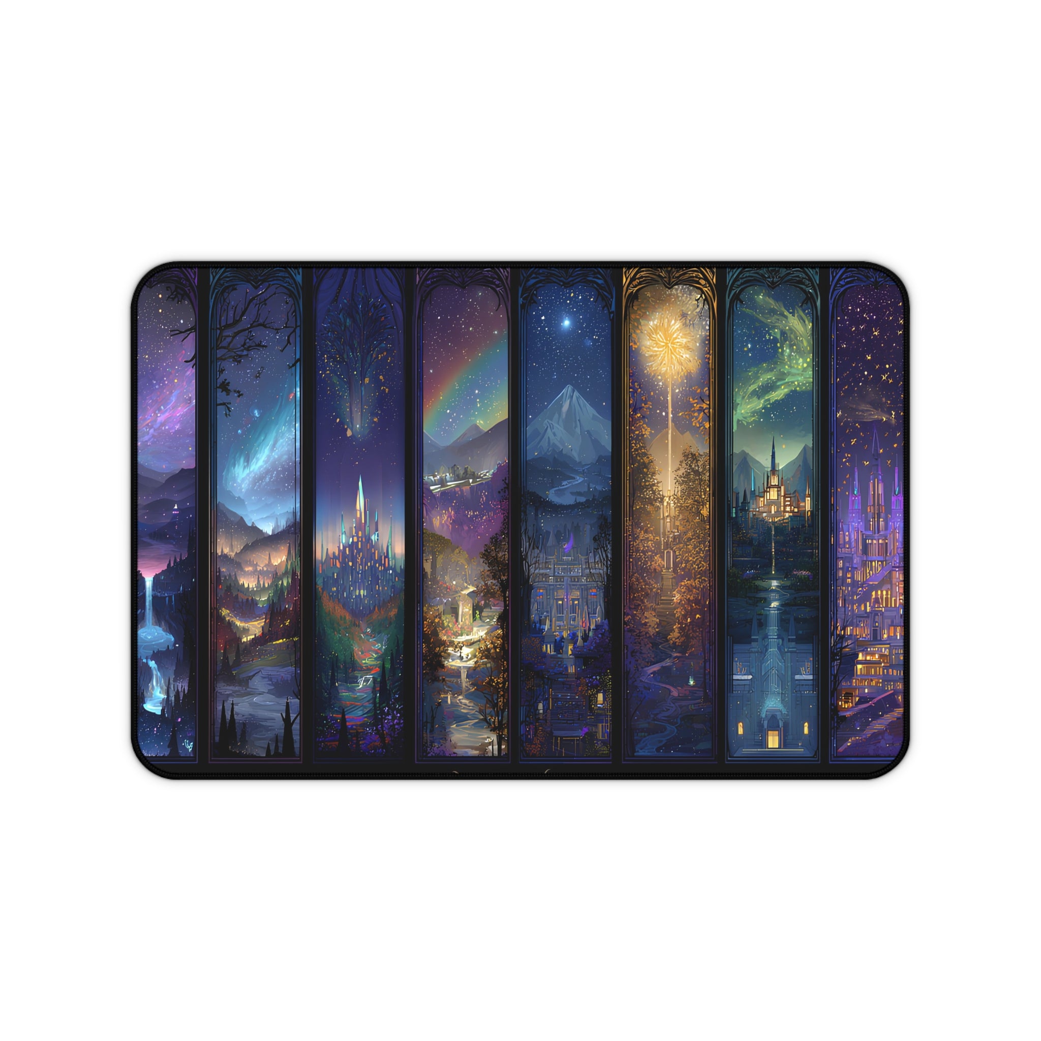 ACOTAR inspired mouse pad for reading nook, Night Court art desk mat for fans of Velaris, romantic fantasy desk accessory with starlight design
