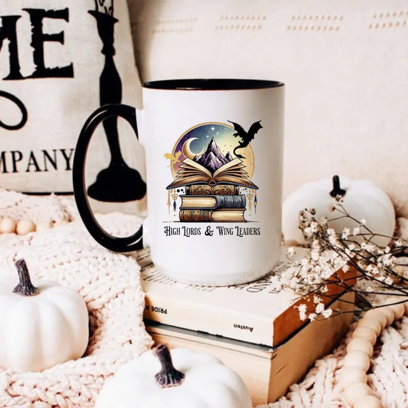 ACOTAR Fourth Wing Fantasy Mug - High Lords & Wing Leaders Book Lover Gift for SJM Fans 15oz