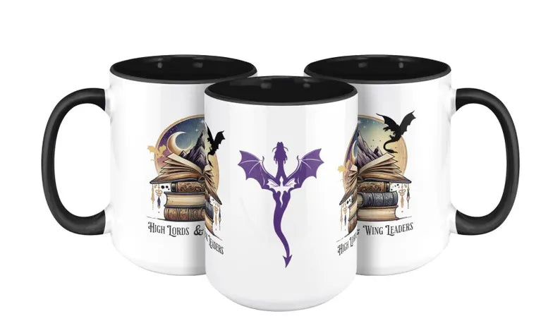 ACOTAR Fourth Wing Fantasy Mug - High Lords & Wing Leaders Book Lover Gift for SJM Fans 15oz