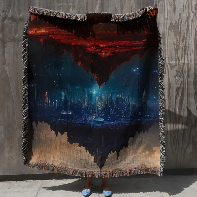 Magical ACOTAR Throne of Glass Crescent City Woven Blanket – Premium Maasverse Tapestry