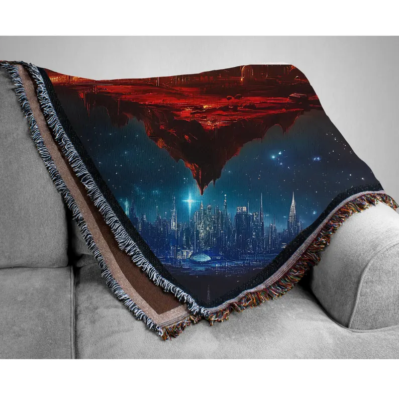 Magical ACOTAR Throne of Glass Crescent City Woven Blanket – Premium Maasverse Tapestry