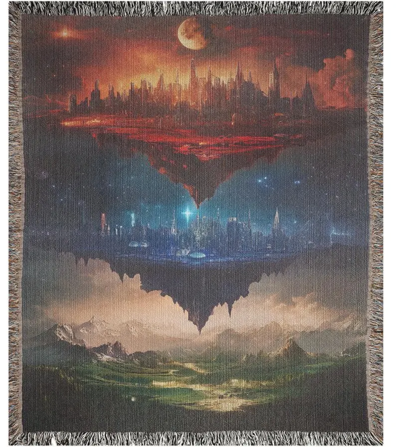 Magical ACOTAR Throne of Glass Crescent City Woven Blanket – Premium Maasverse Tapestry