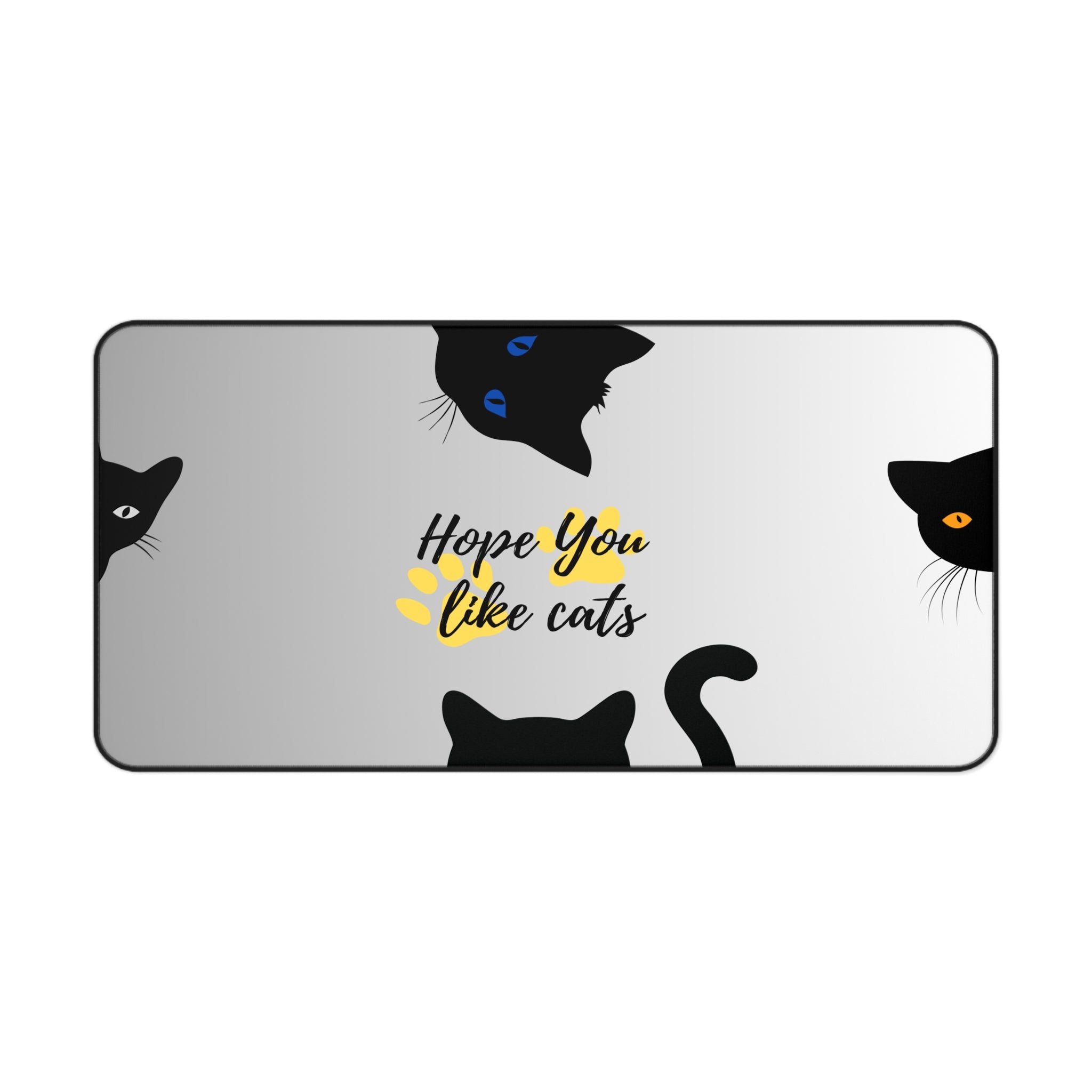 cute cat desk mat for home office