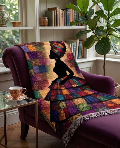 decorative woven blanket for apartment living room, premium art inspired couch throw, woven cotton art piece for home decor