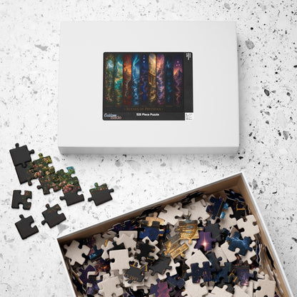 Scenes of Prythian Jigsaw Puzzle - All 7 Courts Fantasy Art, Gift Box Included