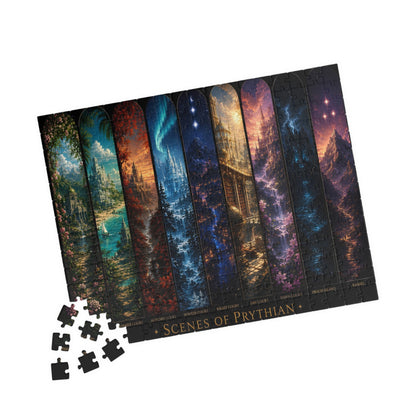 Scenes of Prythian Jigsaw Puzzle - All 7 Courts Fantasy Art, Gift Box Included