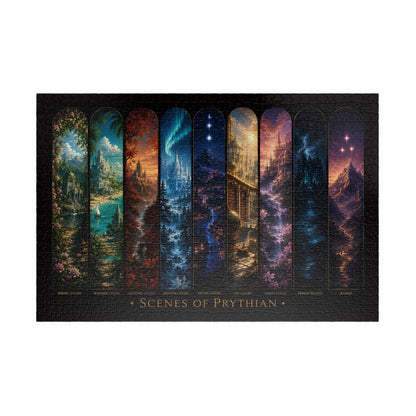 Scenes of Prythian Jigsaw Puzzle - All 7 Courts Fantasy Art, Gift Box Included