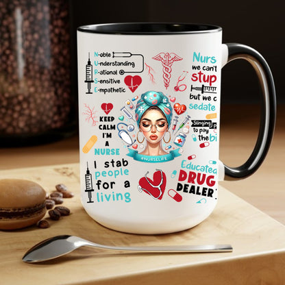 Funny Nurse Life Coffee Mug for RN LPN CNA – Medical Humor Gift for Work, School, or Graduation