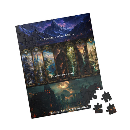 Maasverse Fantasy Cities Jigsaw Puzzle | Velaris, Terrasen & Lunathion Bookish Wall Art Gift