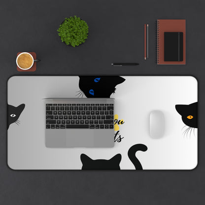cat themed desk mat for cozy office setup