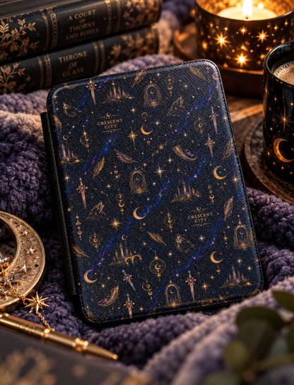 Crescent City Dark Celestial Kindle Case – Moon & Stars Fantasy Cover