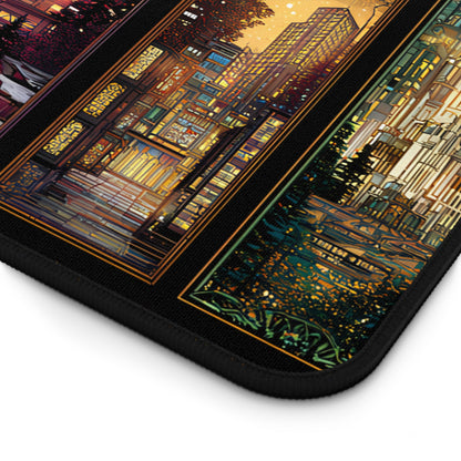 Scenes of Throne Fantasy Desk Mat | Book Lover Mouse Pad | Cozy Book Nook Gift | Aesthetic Office Decor for Readers