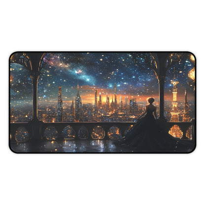 Oversized fantasy mouse pad with Velaris city lights
