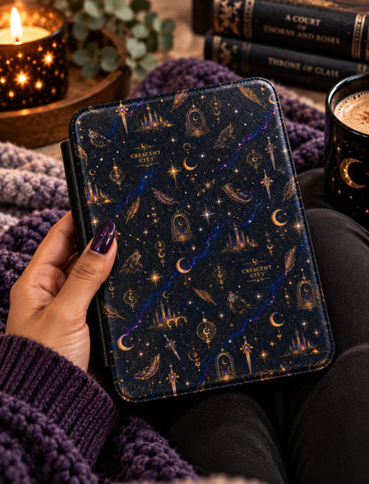 Crescent City Dark Celestial Kindle Case – Moon & Stars Fantasy Cover